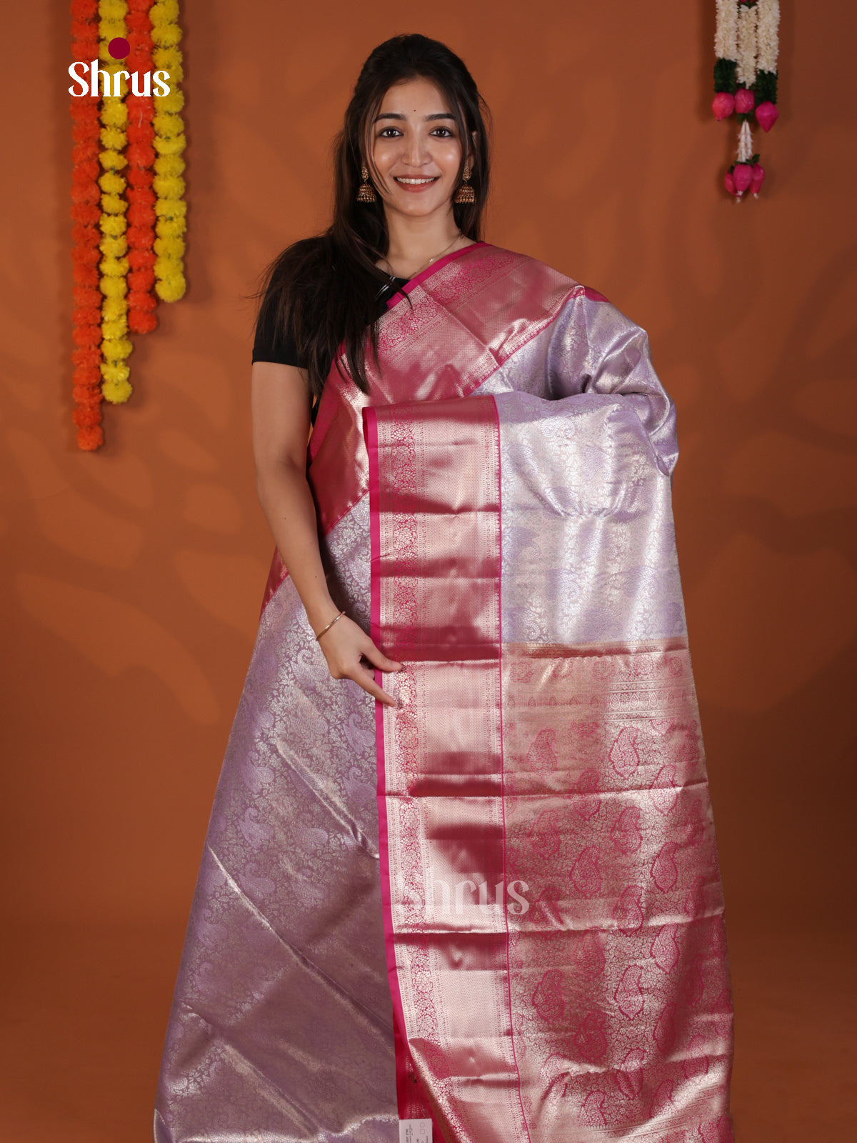 DLS29190 - Kanchipuram-halfpure Saree