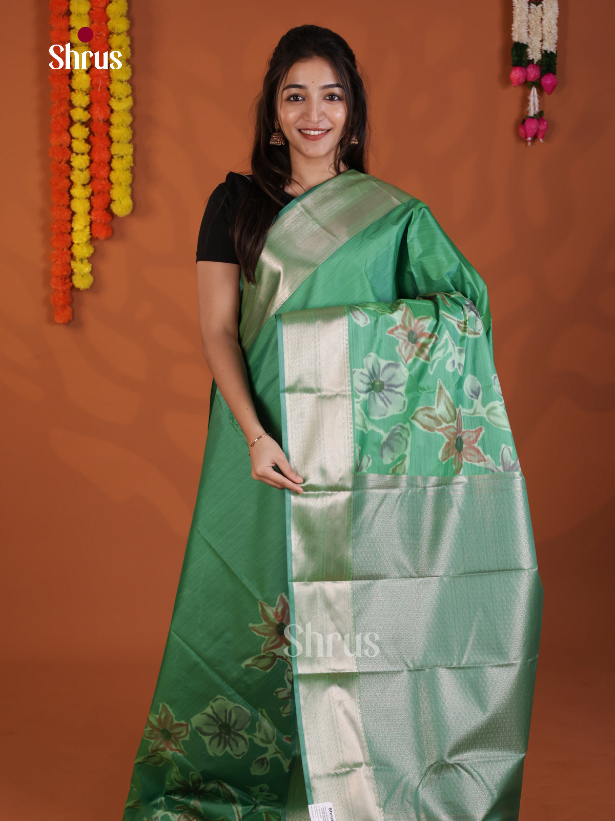 DLS29192 - Kanchipuram-halfpure Saree - Shop on Shrus.com
