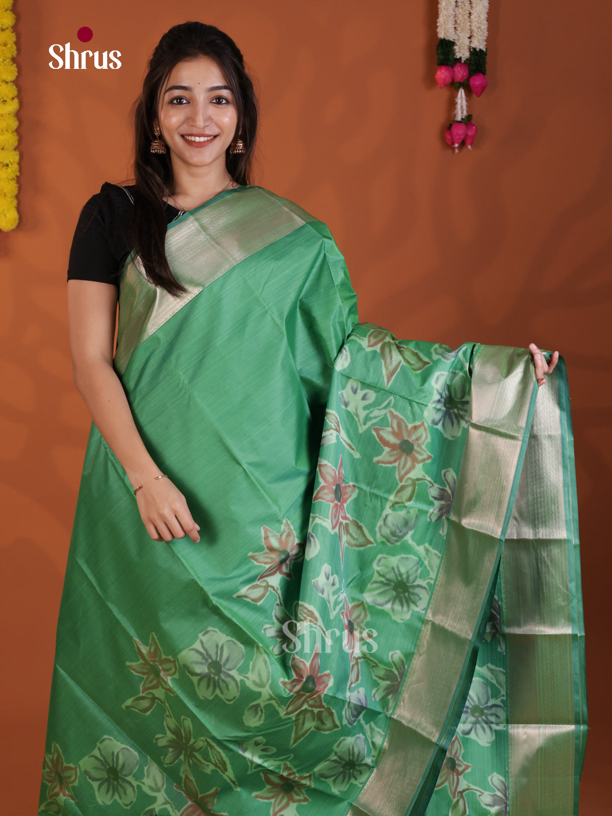 DLS29192 - Kanchipuram-halfpure Saree - Shop on Shrus.com
