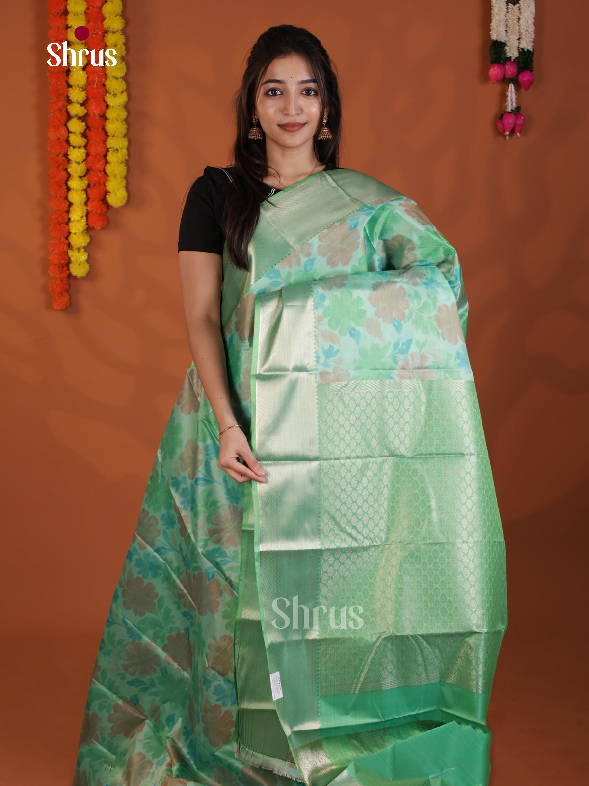DLS29196 - Kanchipuram-halfpure Saree