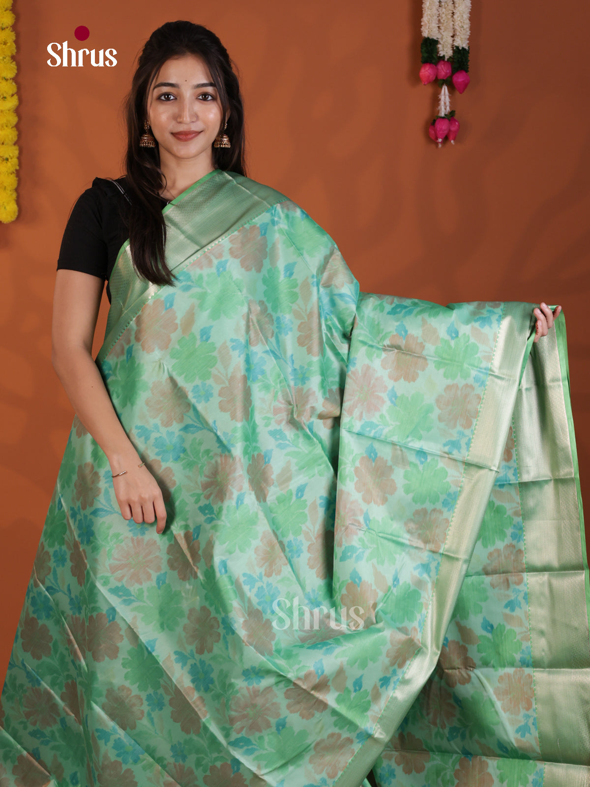 DLS29196 - Kanchipuram-halfpure Saree