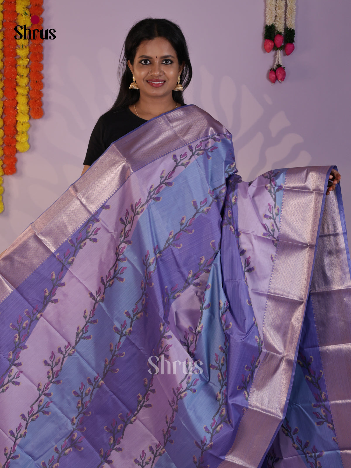 DLS29197 - Kanchipuram-halfpure Saree