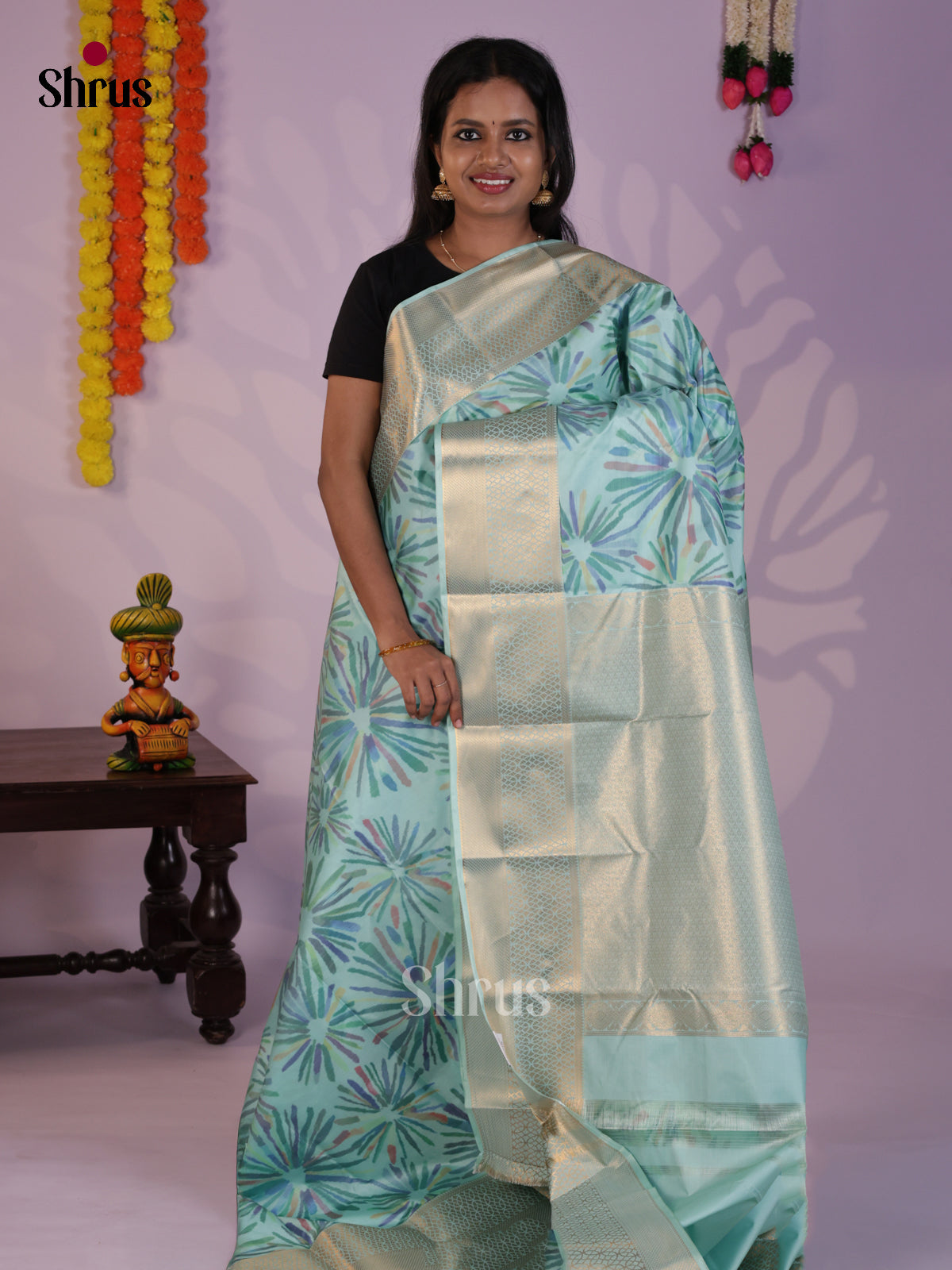DLS29200 - Kanchipuram-halfpure Saree