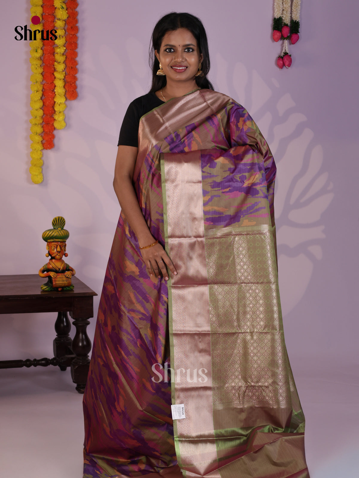 DLS29208 - Kanchipuram-halfpure Saree - Shop on Shrus.com