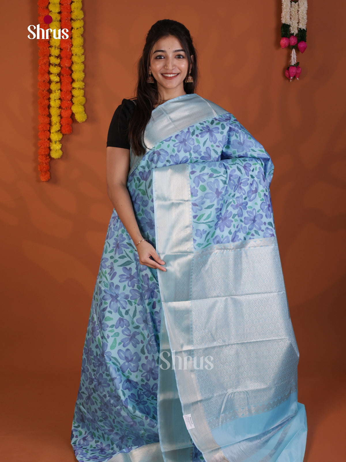 DLS29221 - Kanchipuram-halfpure Saree
