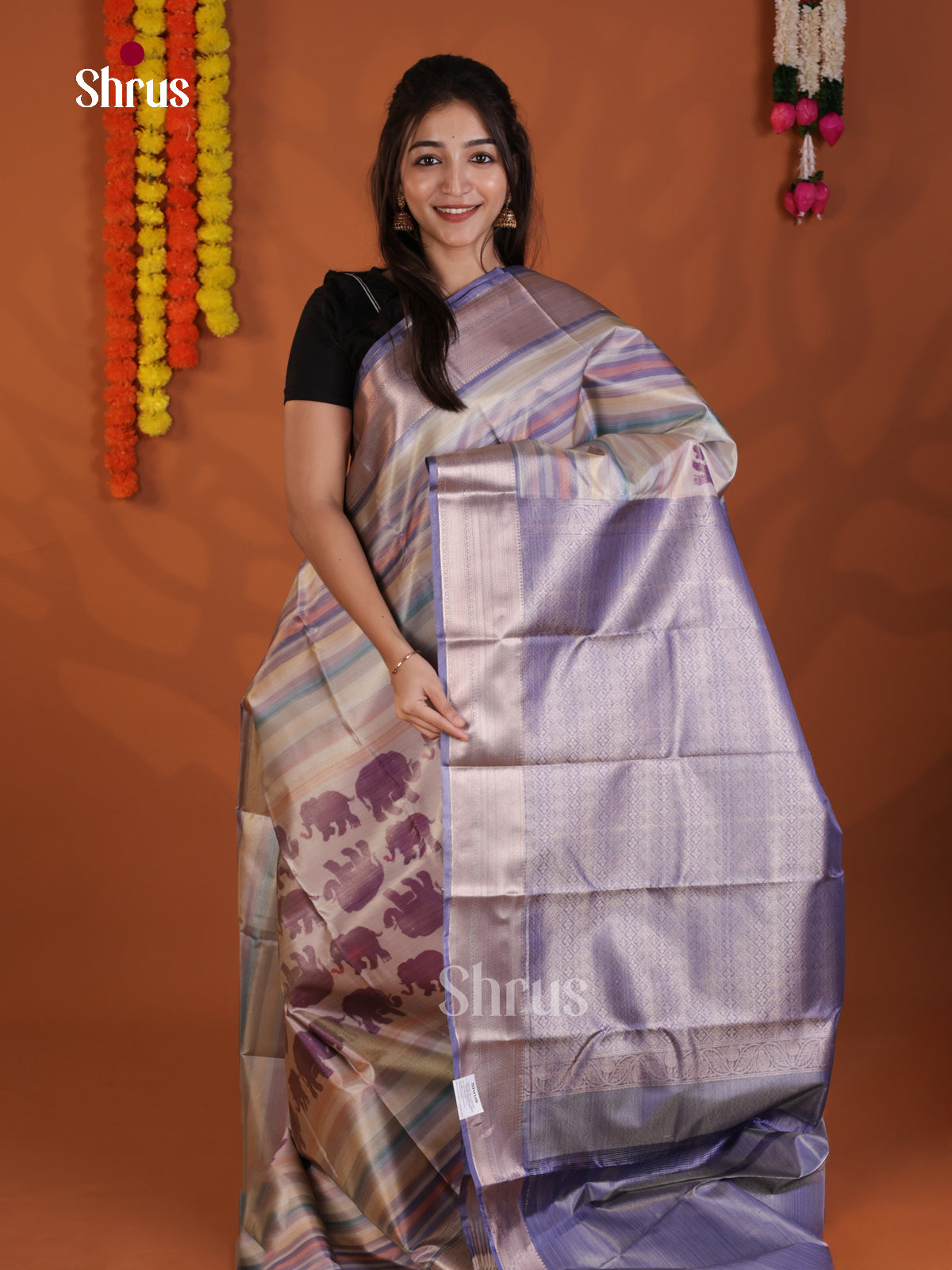 DLS29231 - Kanchipuram-halfpure Saree - Shop on Shrus.com