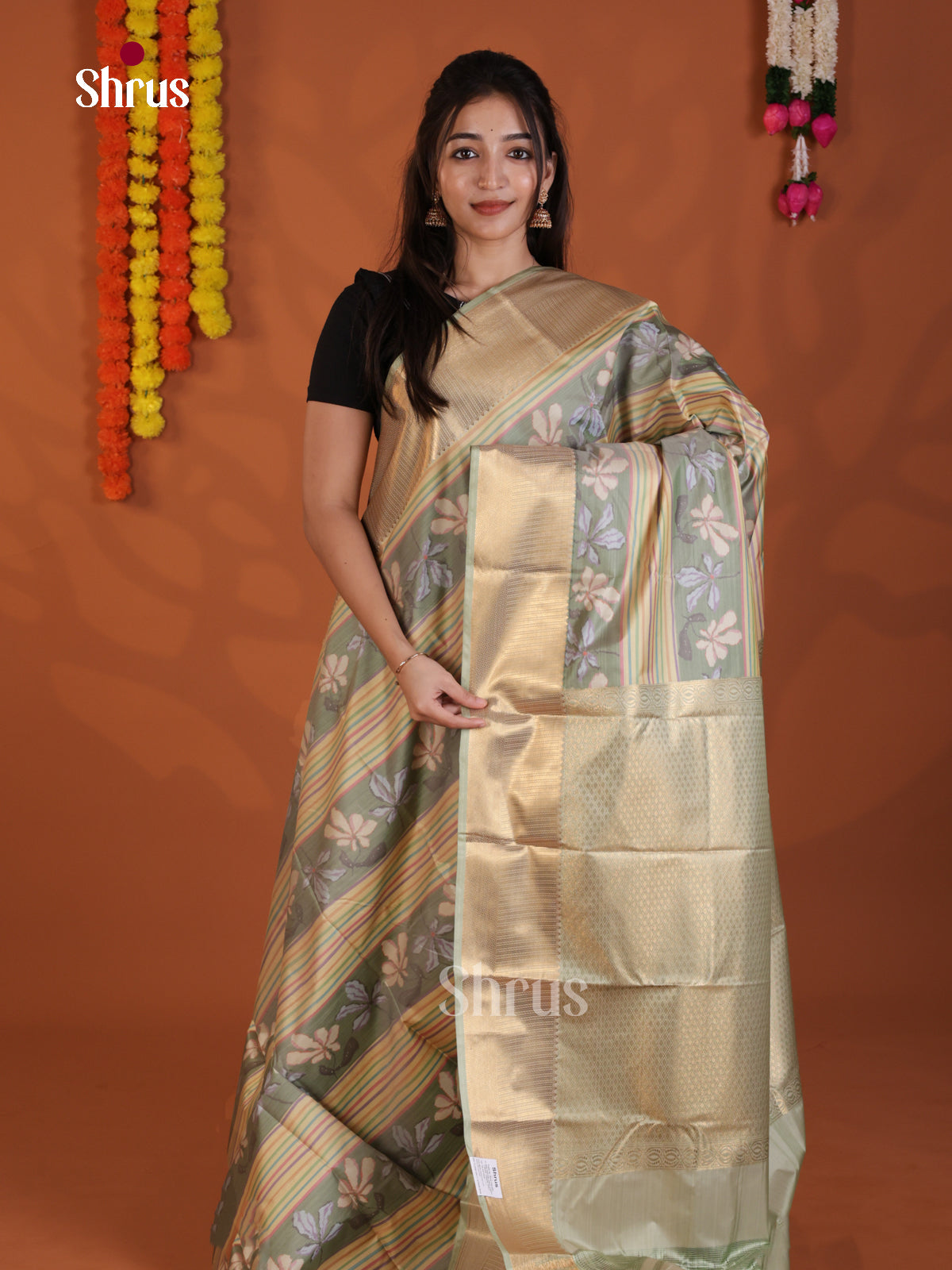 DLS29232 - Kanchipuram-halfpure Saree