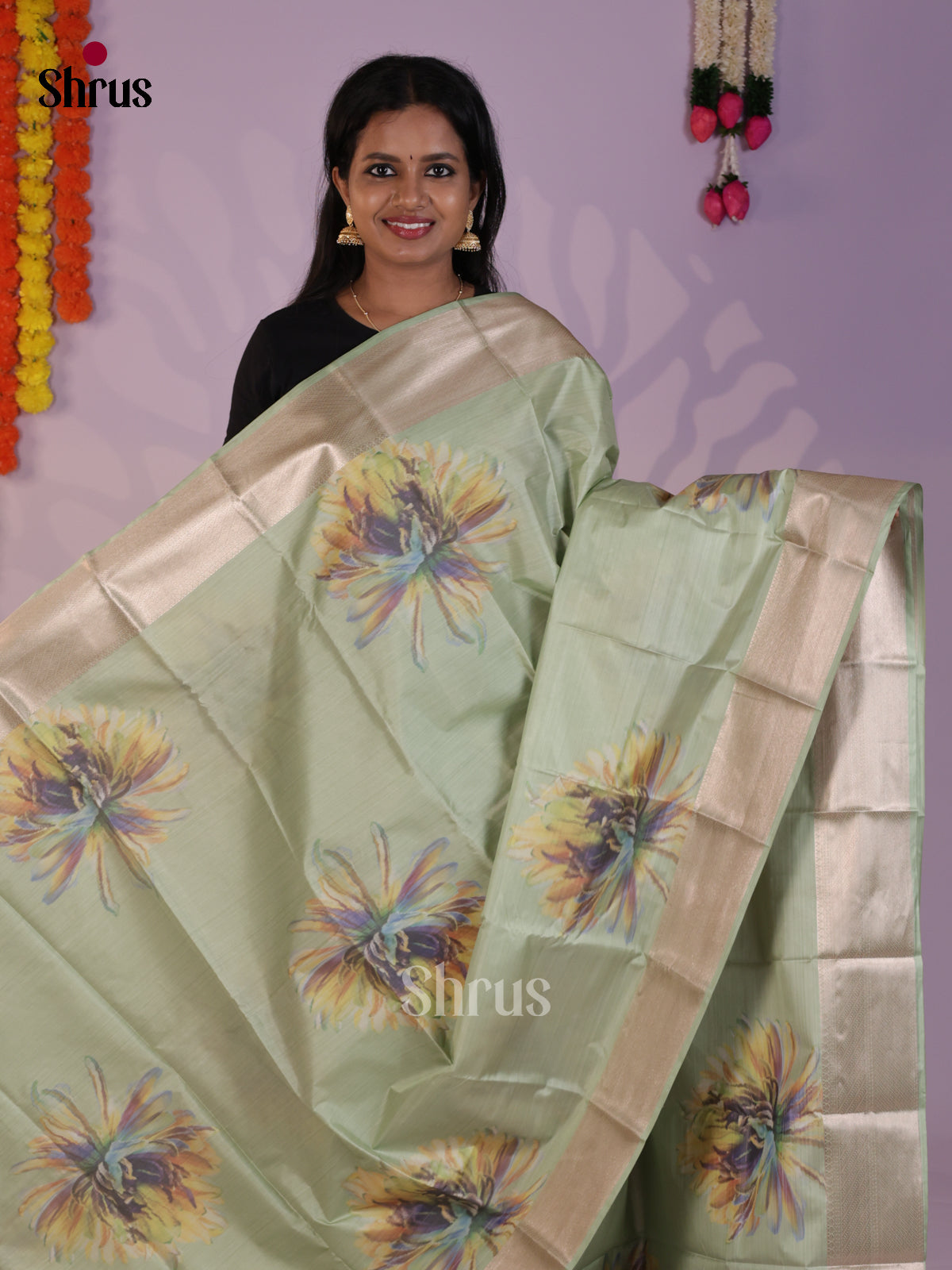 DLS29234 - Kanchipuram-halfpure Saree