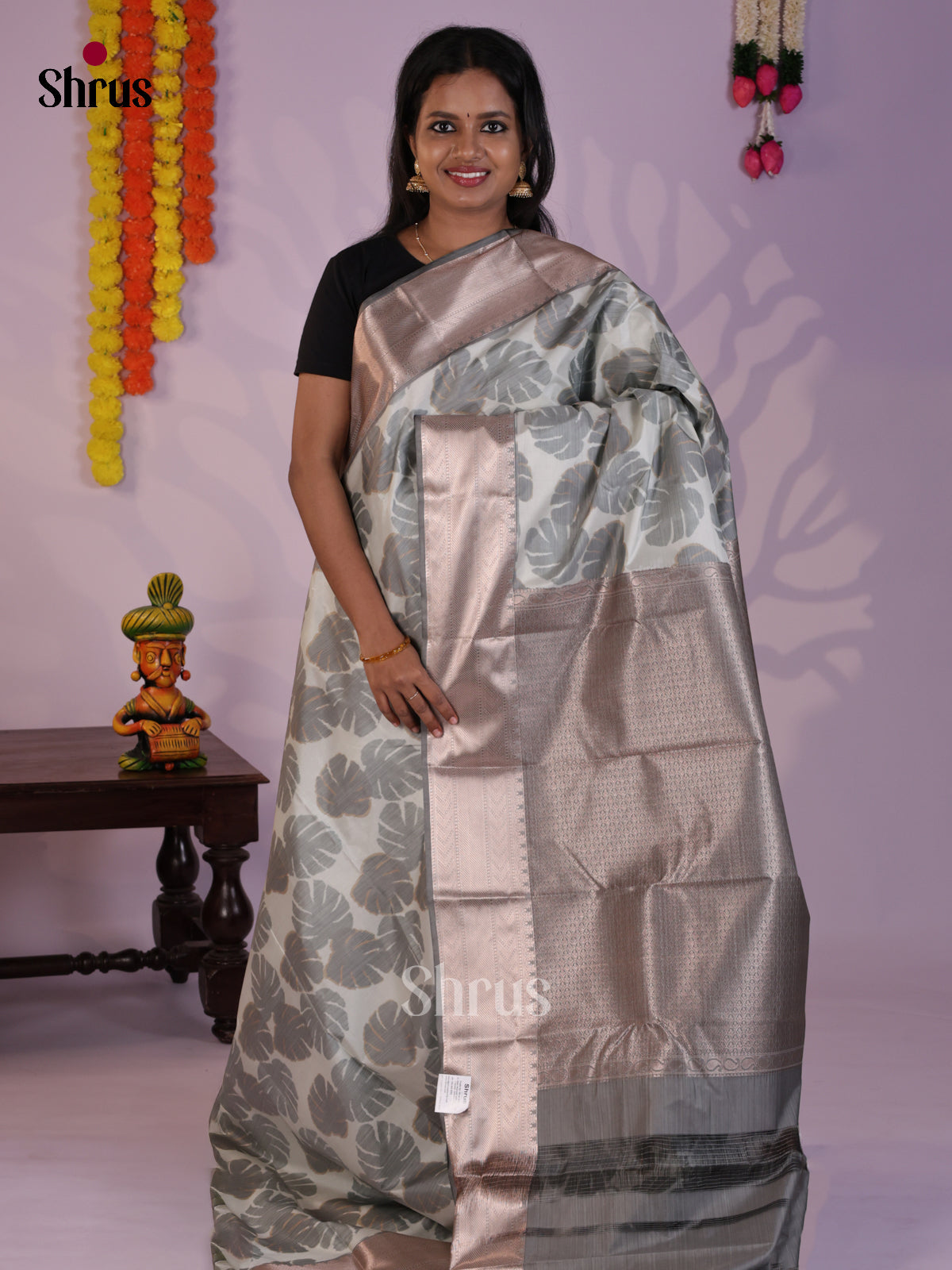 DLS29236 - Kanchipuram-halfpure Saree - Shop on Shrus.com