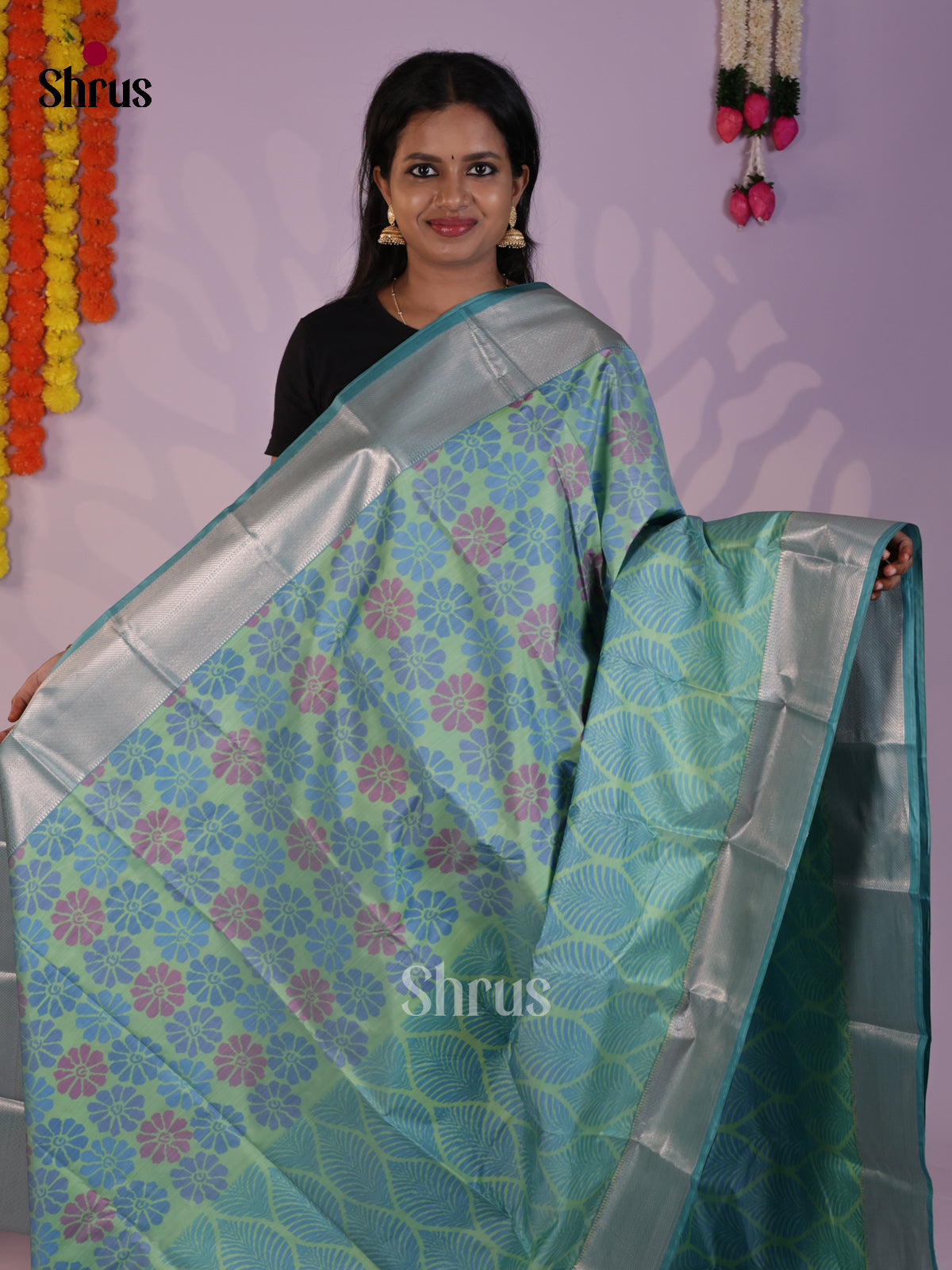 DLS29246 - Kanchipuram-halfpure Saree