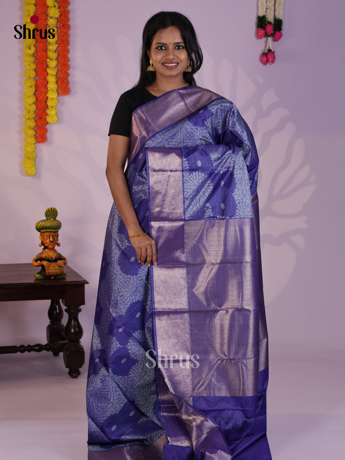 DLS29249 - Kanchipuram-halfpure Saree - Shop on Shrus.com