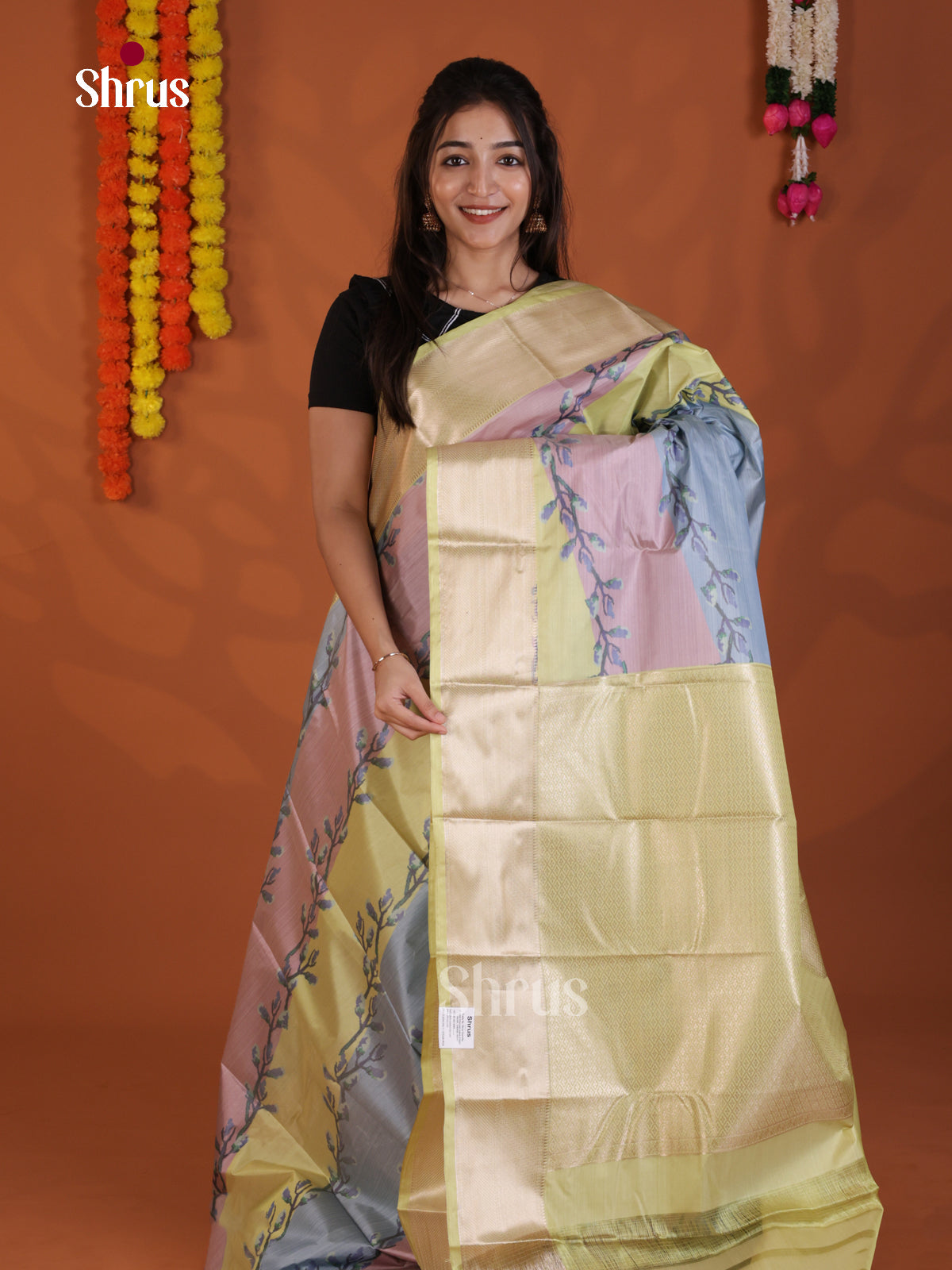 DLS29254 - Kanchipuram-halfpure Saree