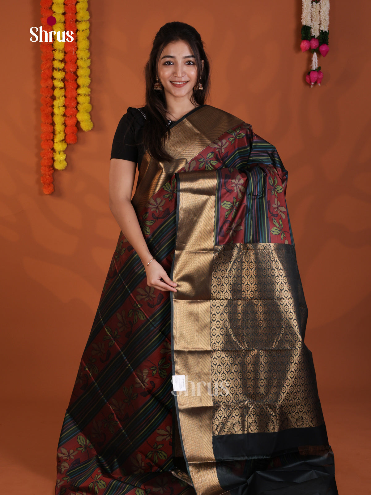 DLS29261 - Kanchipuram-halfpure Saree