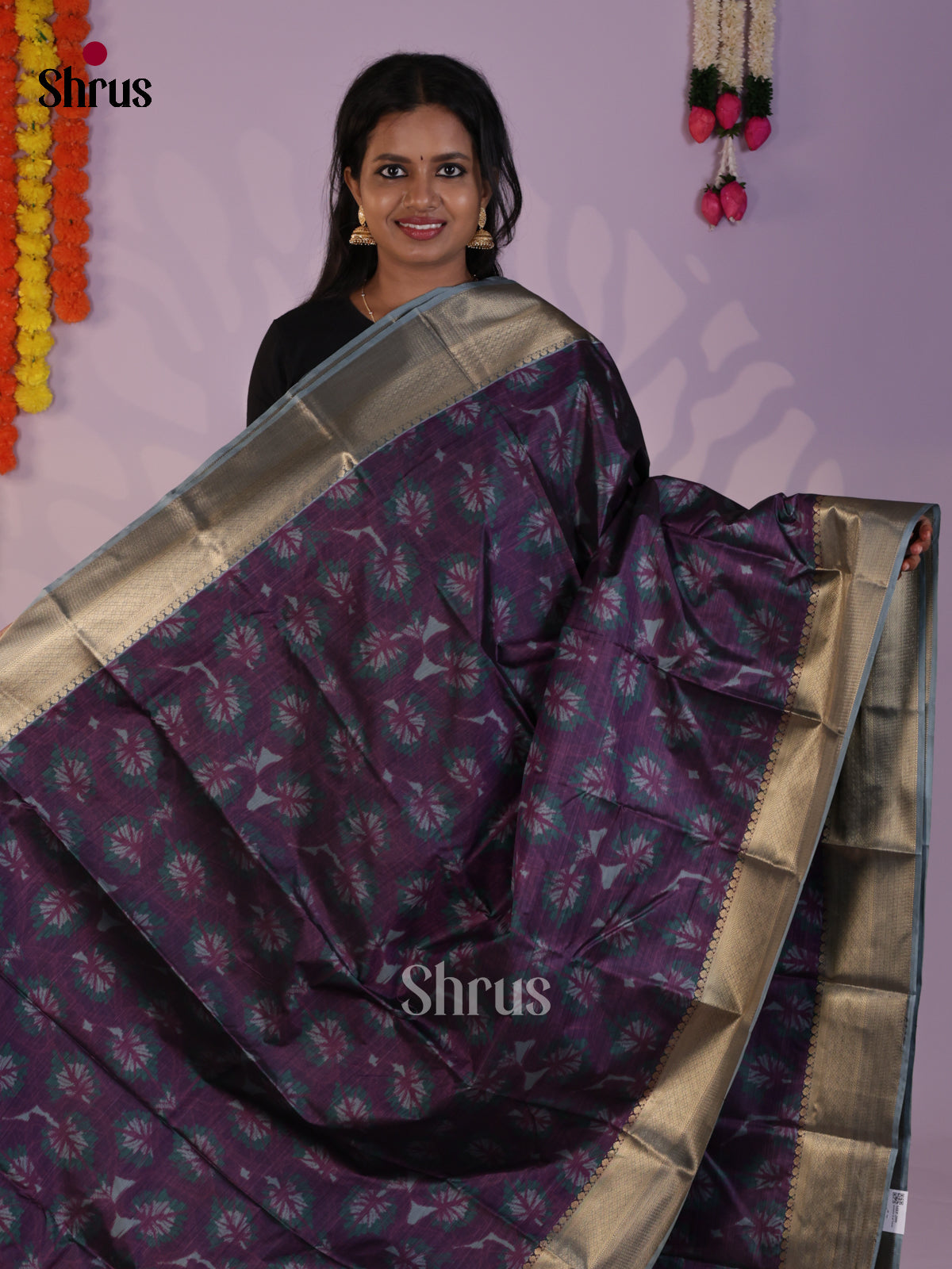 DLS29263 - Kanchipuram-halfpure Saree