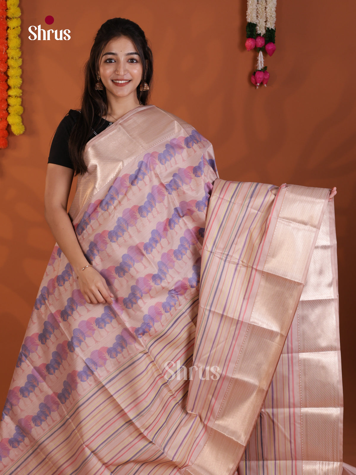 DLS29264 - Kanchipuram-halfpure Saree - Shop on Shrus.com