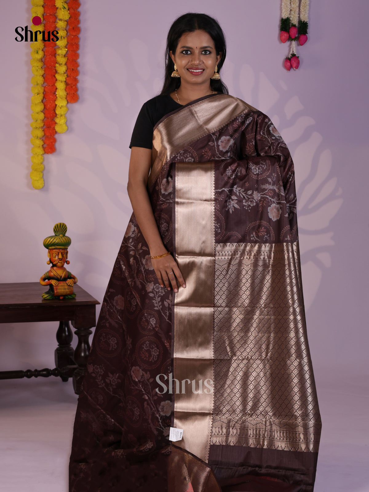 DLS29267 - Kanchipuram-halfpure Saree - Shop on Shrus.com
