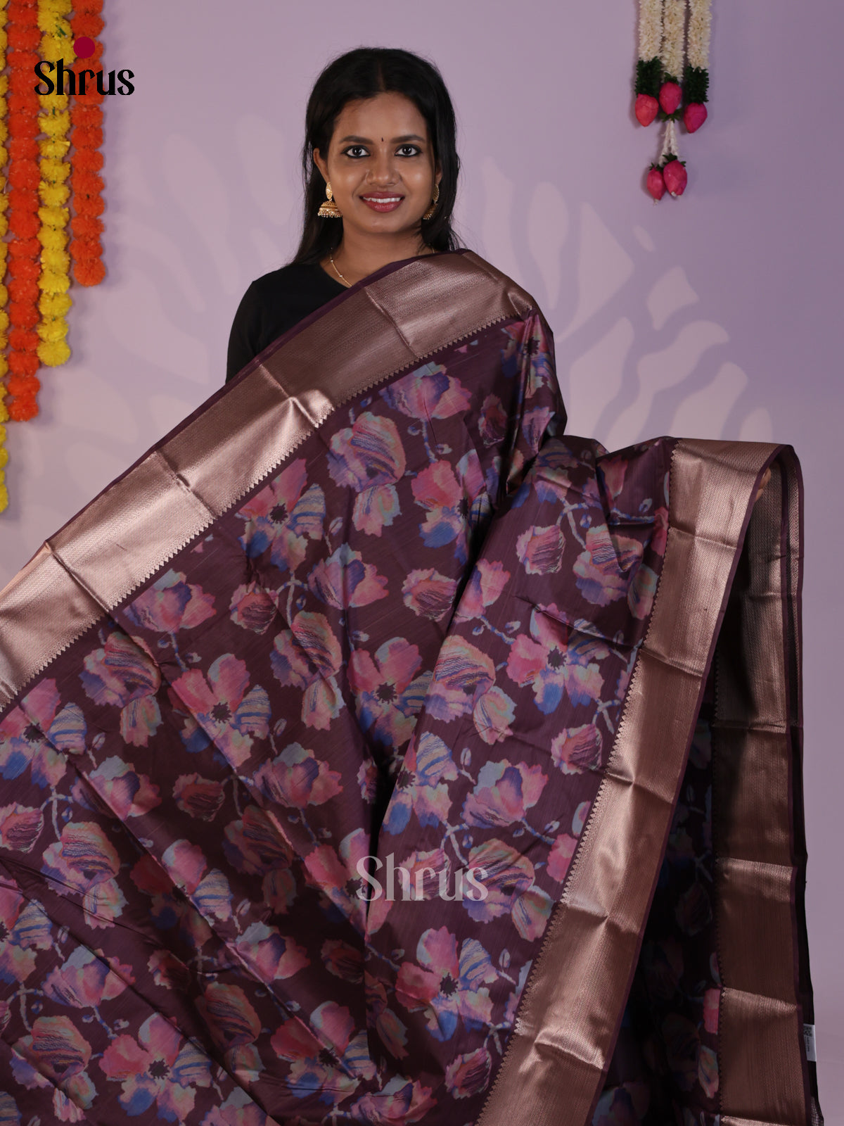 DLS29269 - Kanchipuram-halfpure Saree