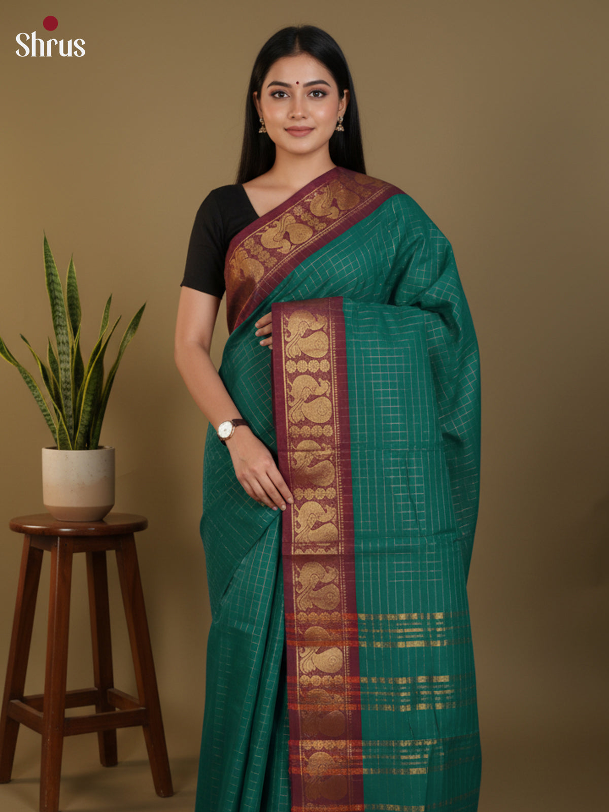 DLS29295 - Chettinad Cotton Saree - Shop on Shrus.com