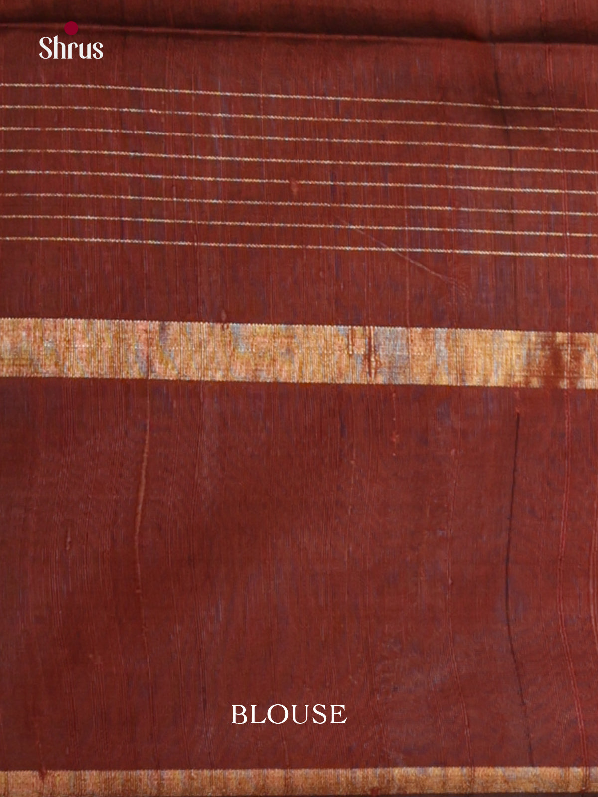 Classy Brown Raw Silk Saree with zari checks & brocade pallu- DLS30003