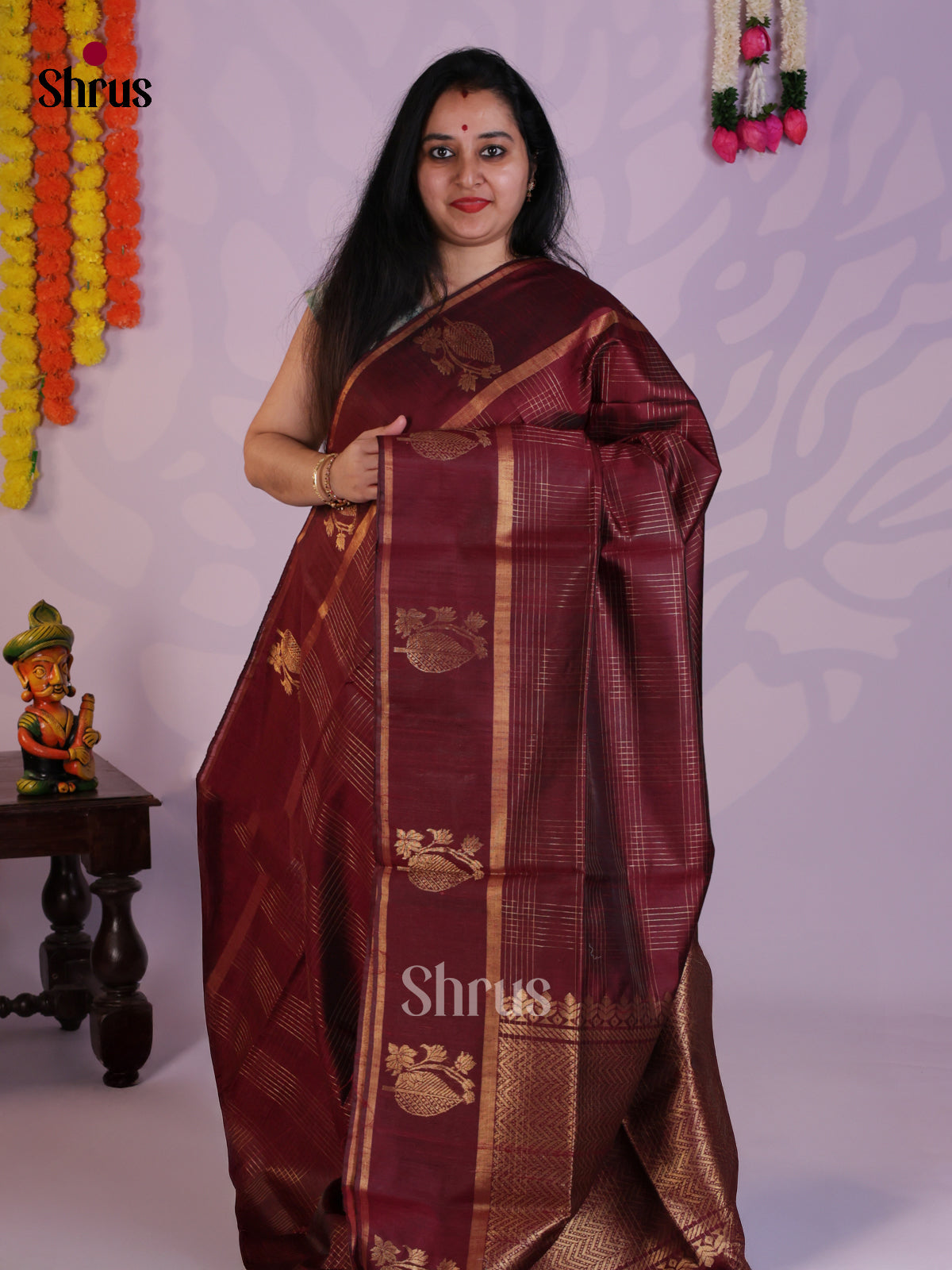 DLS30006 - Raw Silk Saree - Shop on Shrus.com