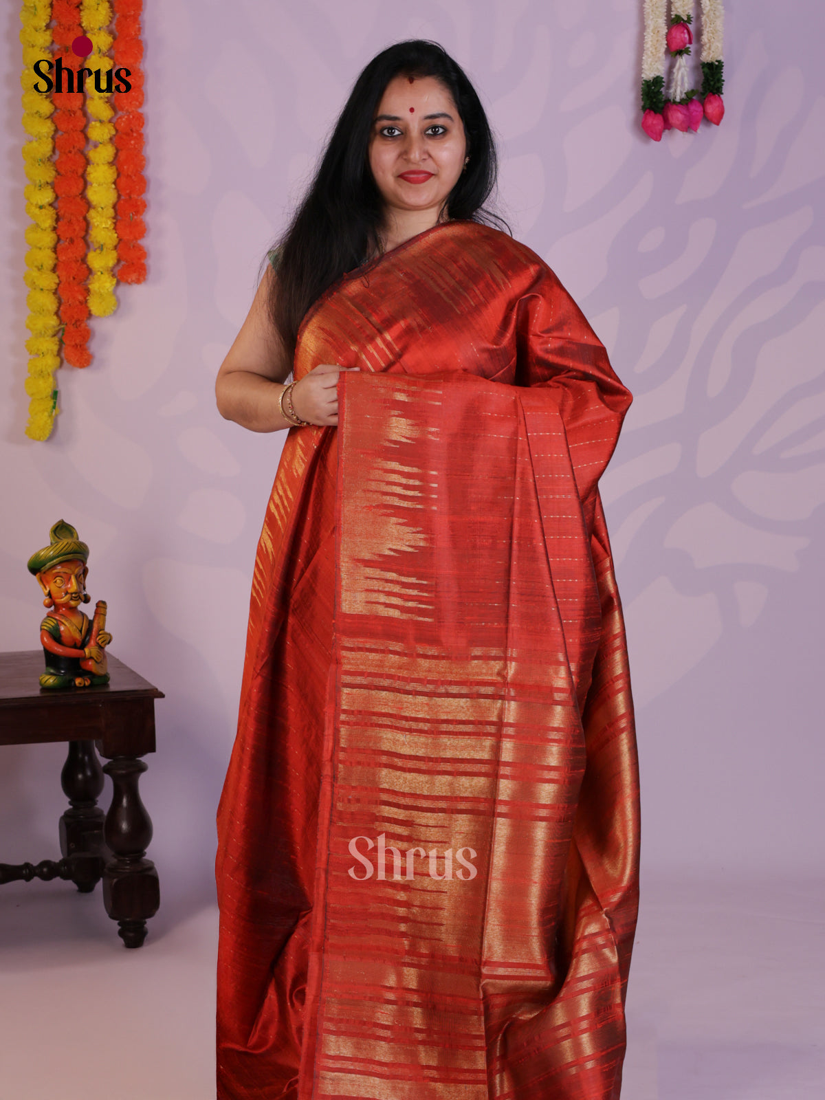 DLS30061 - Raw Silk Saree - Shop on Shrus.com