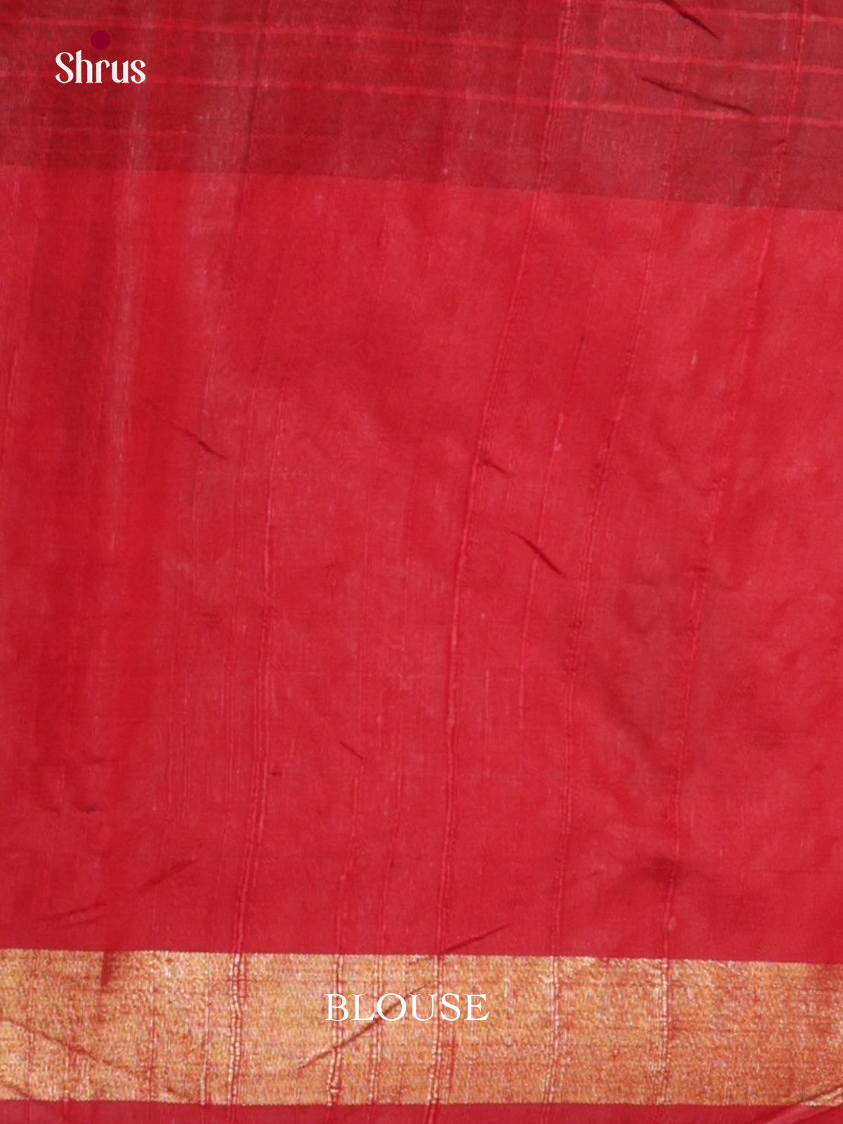 Stunning Brown & Red  Raw Silk Saree  with checks pattern & brocade pallu - DLS30068