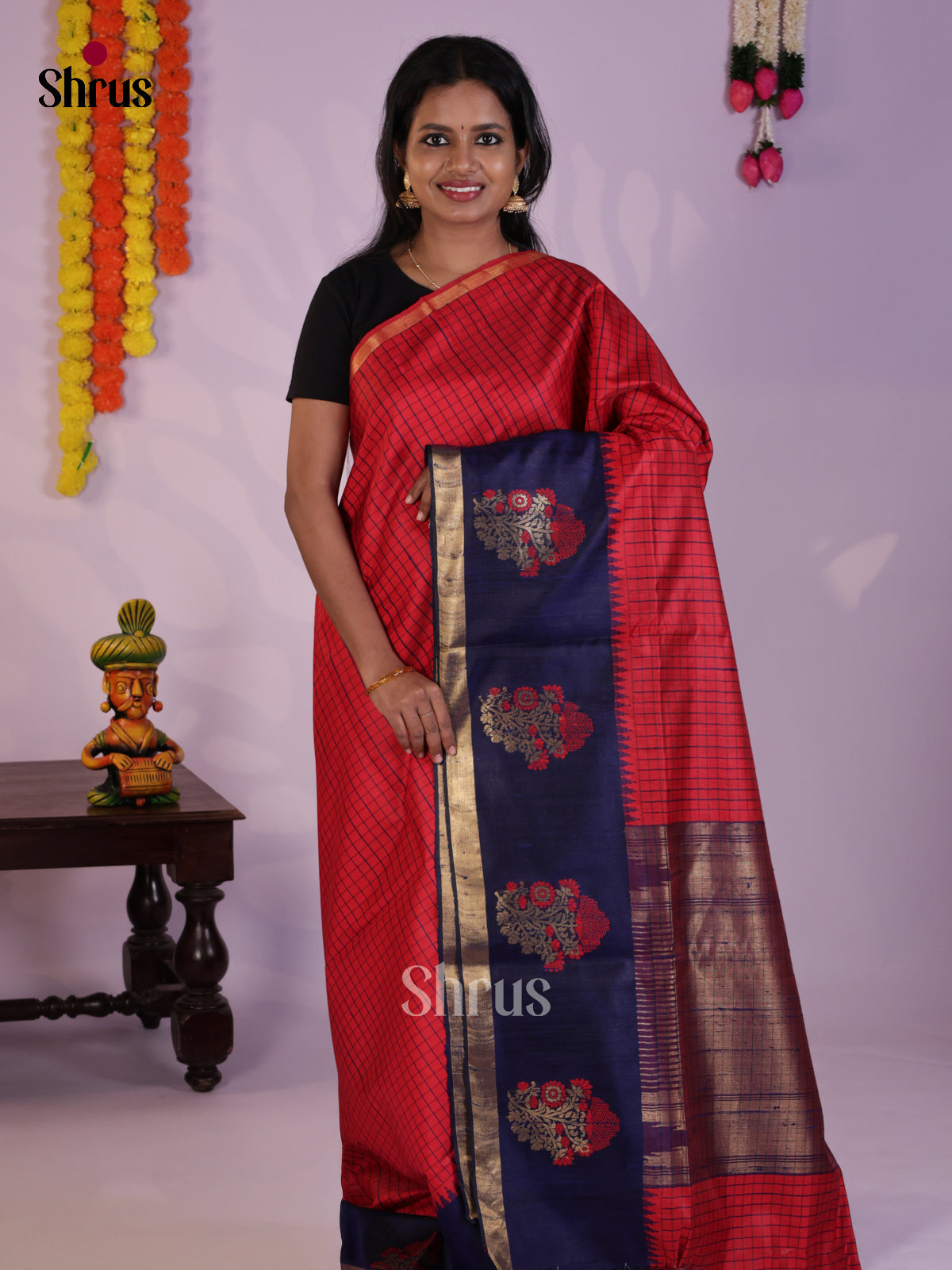 DLS30070 - Raw Silk Saree - Shop on Shrus.com