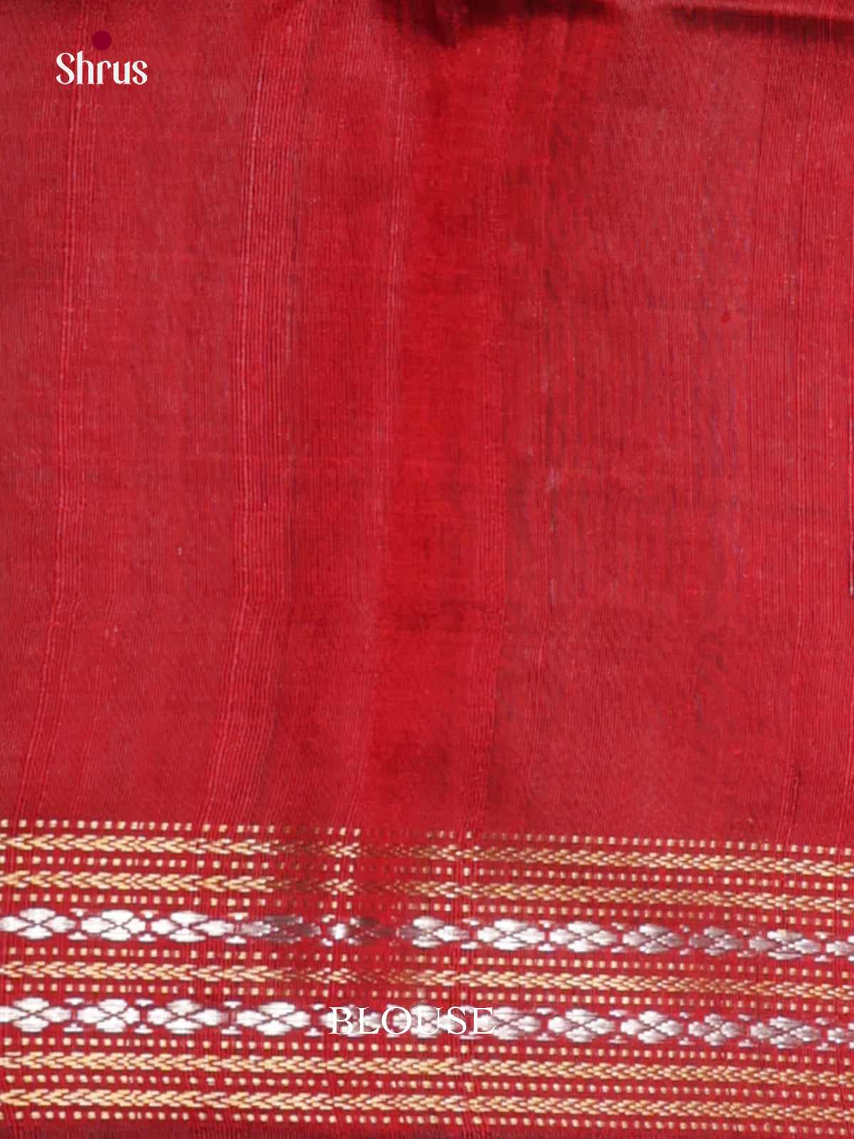Vibrant Blue & red  Raw Silk Saree with temple border - DLS30085