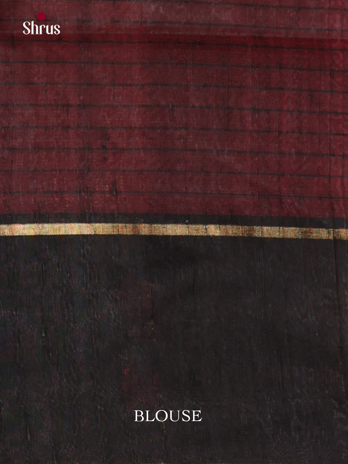 Bright Red & Black  Raw Silk Saree with checks & zari woven pallu - DLS30175
