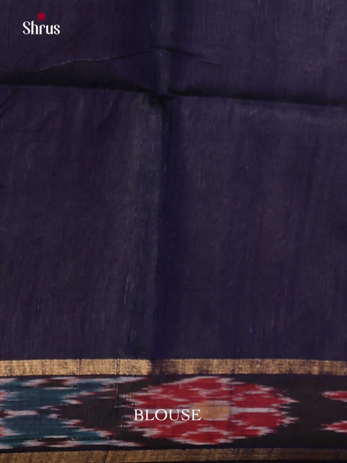 Pretty Red & Blue  Raw Silk Saree with ikkat border -DLS30197