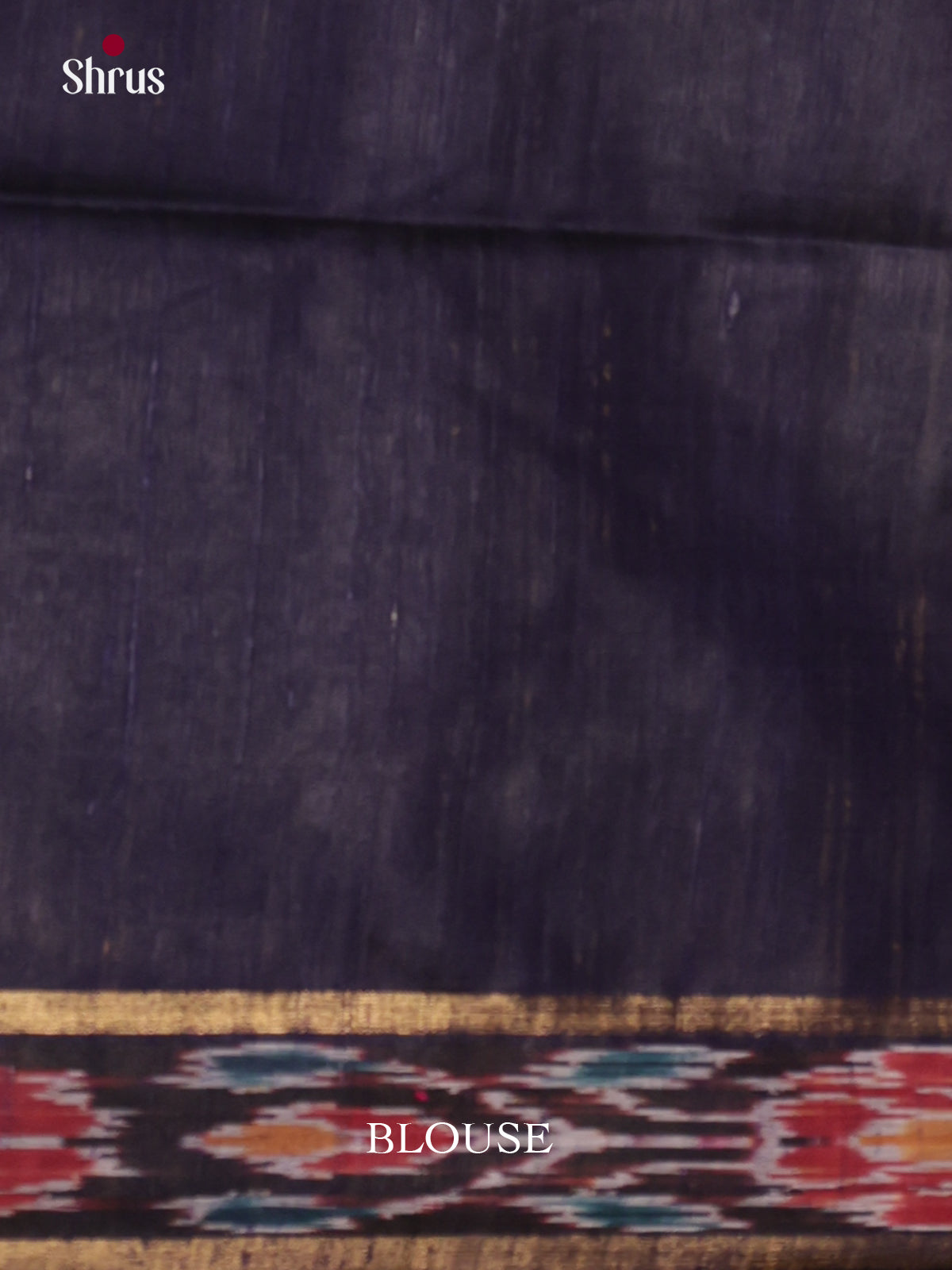 Pretty purple & blue Raw Silk Saree with ikkat border- DLS30198 - Shop on Shrus.com