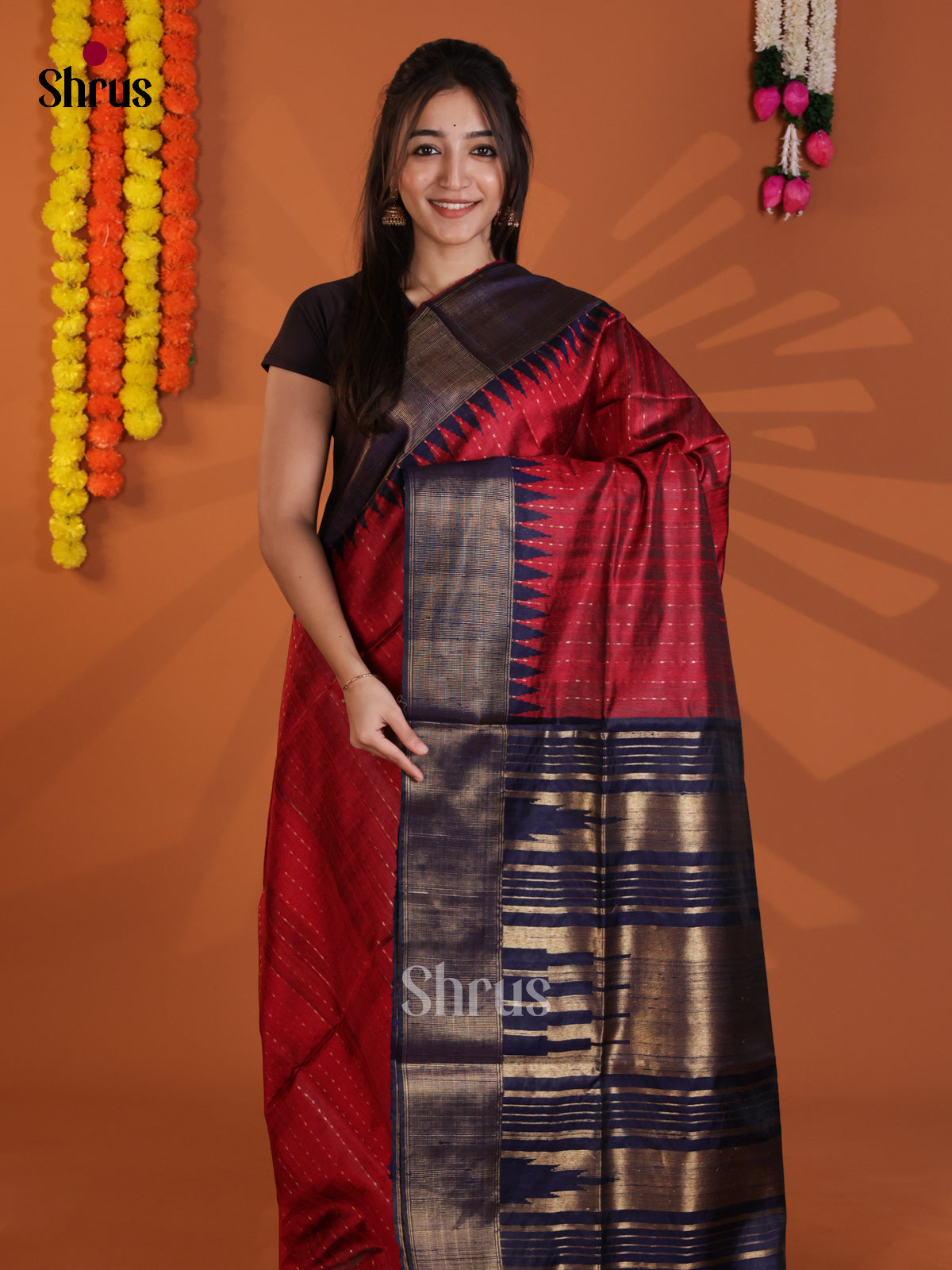 DLS30213 - Raw Silk Saree - Shop on Shrus.com