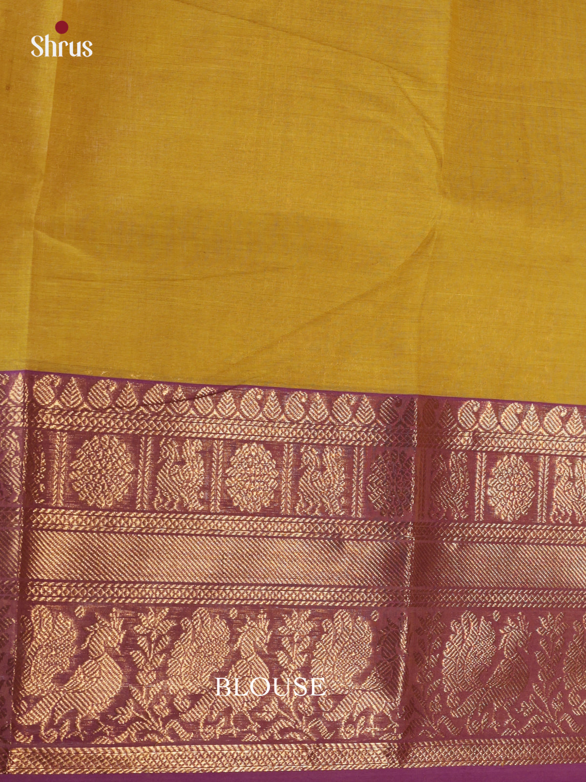 Mustardy Green & Purple- Chettinad Cotton Saree -DLS30235 - Shop on Shrus.com