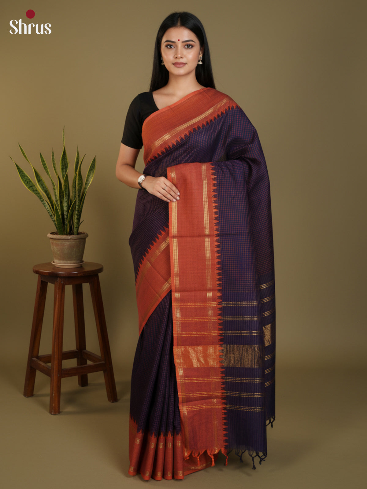 DLS30244 - Chettinad Cotton Saree - Shop on Shrus.com