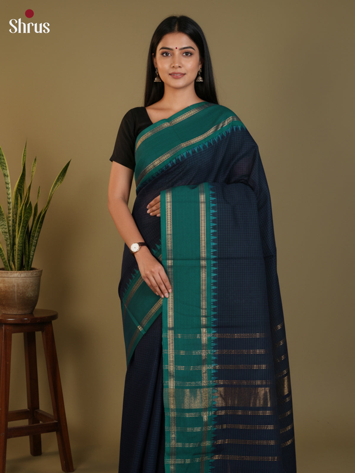 DLS30245 - Chettinad Cotton Saree - Shop on Shrus.com