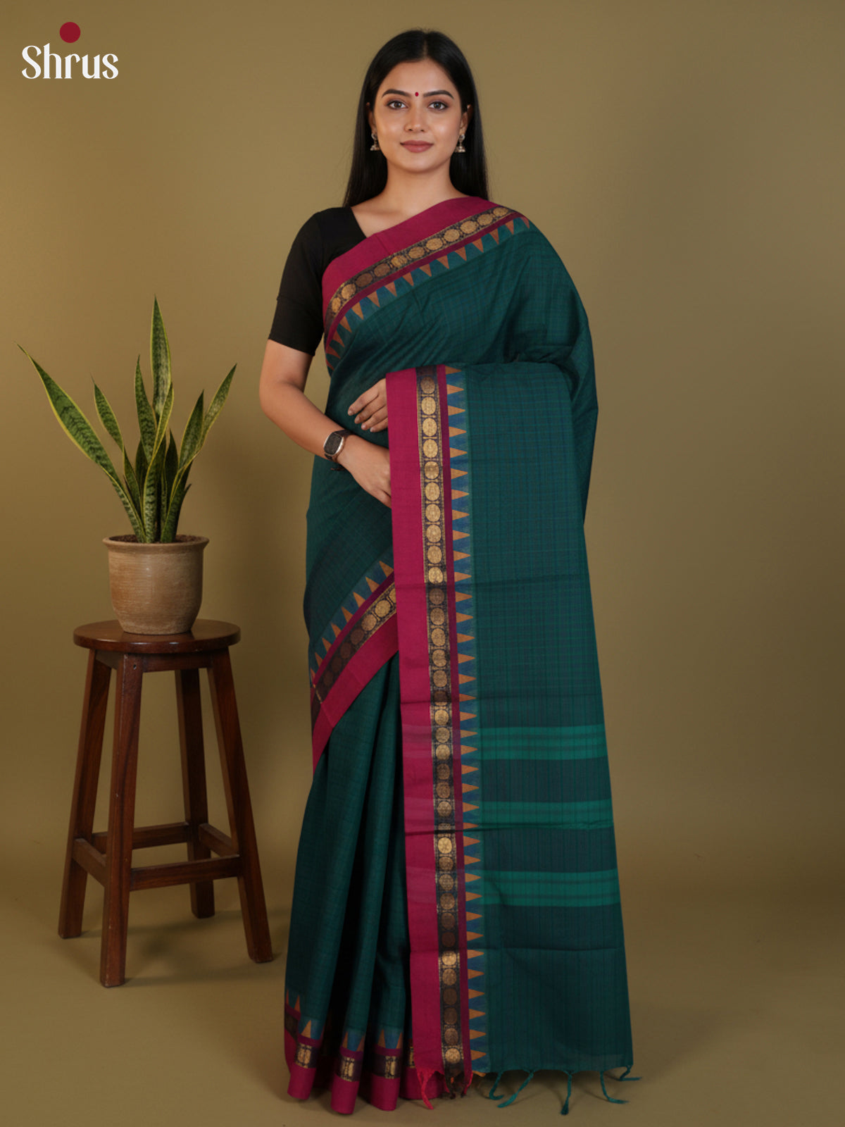 DLS30246 - Chettinad Cotton Saree - Shop on Shrus.com