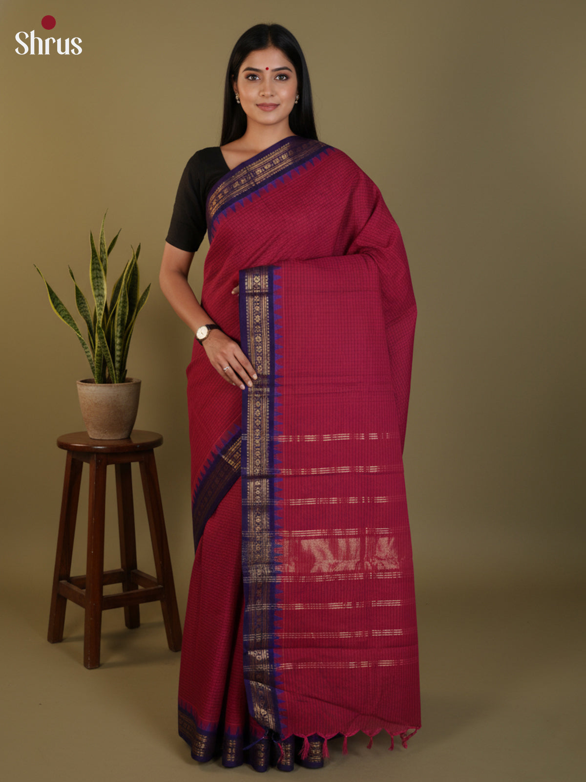 DLS30248 - Chettinad Cotton Saree - Shop on Shrus.com