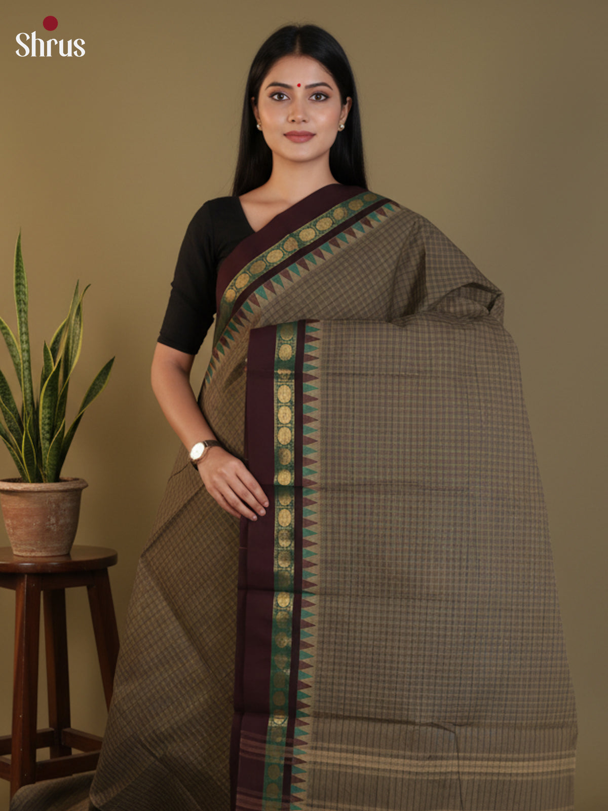 DLS30250 - Chettinad Cotton Saree - Shop on Shrus.com