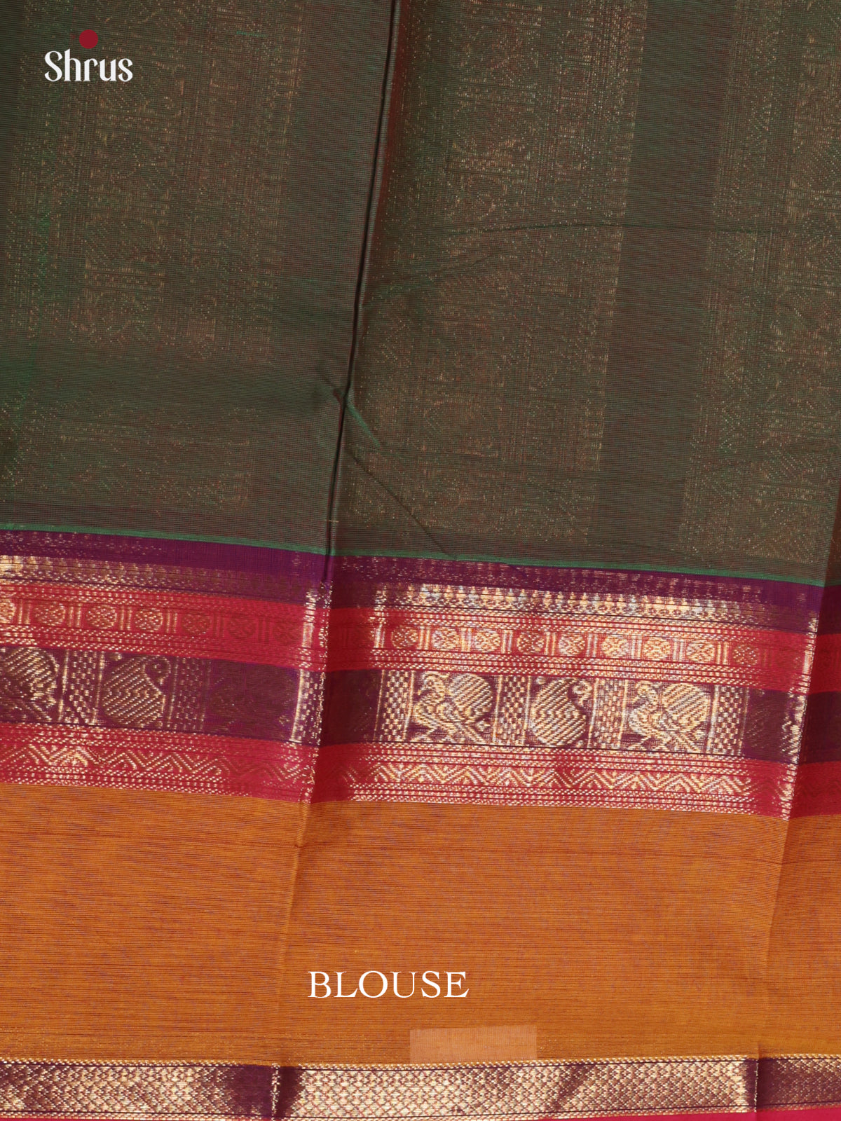 Green & Mustard  - Chettinad Cotton Saree- DLS30259 - Shop on Shrus.com