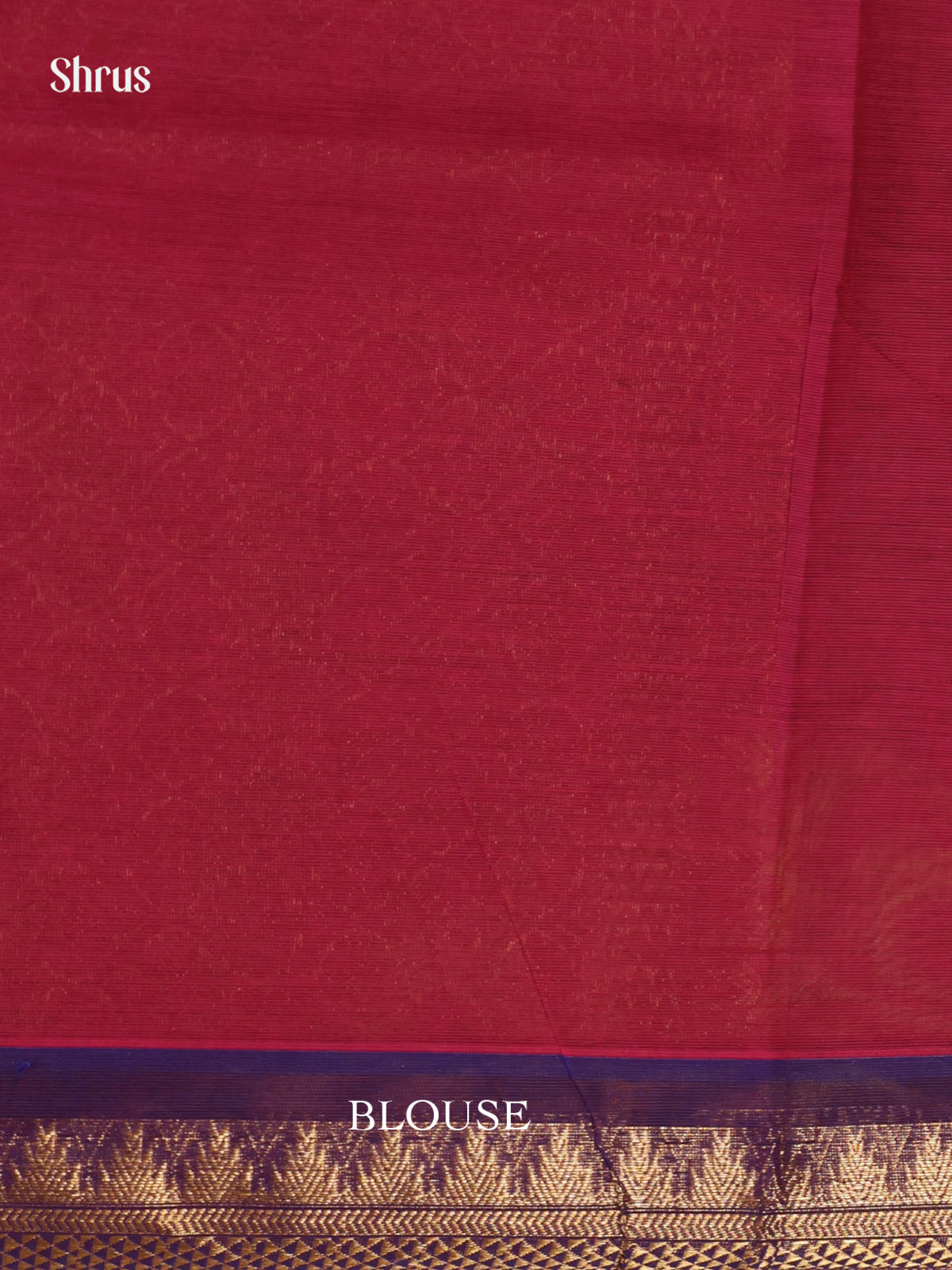 Maroon & Blue- Chettinad Cotton Saree - DLS30263 - Shop on Shrus.com