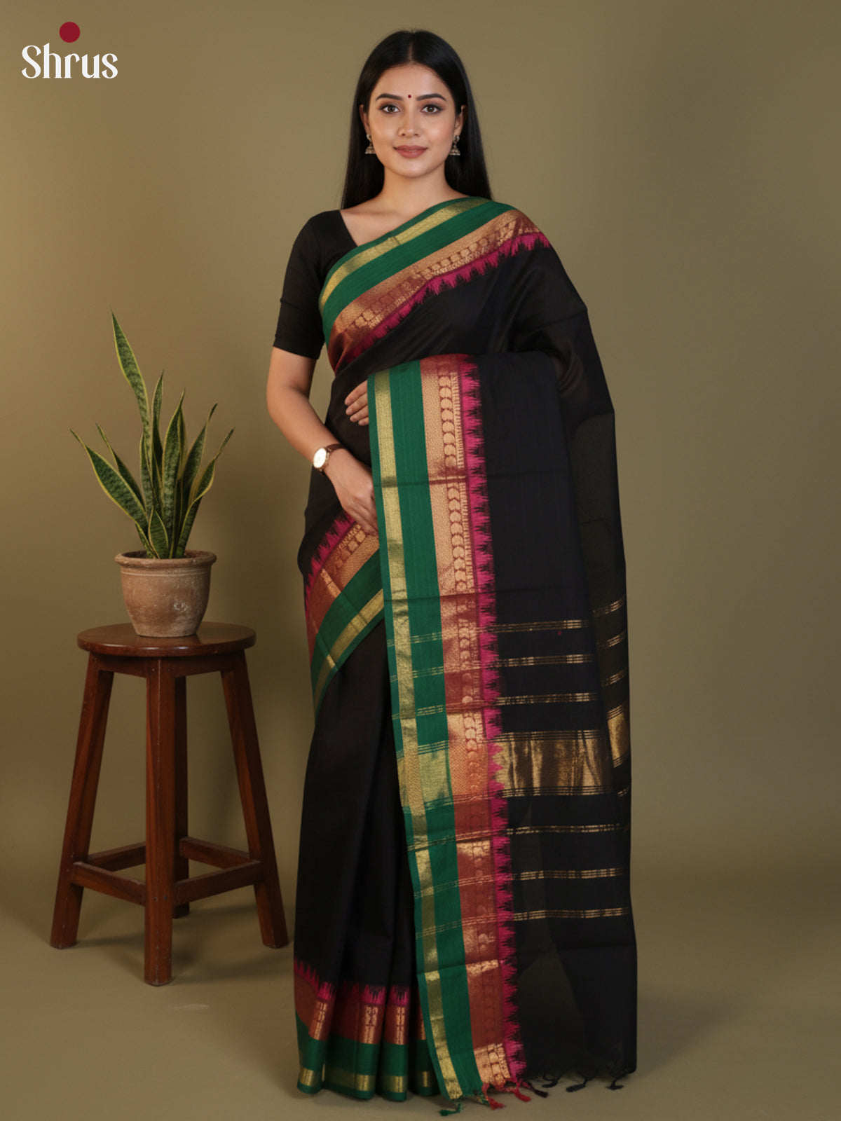 DLS30284 - Chettinad Cotton Saree - Shop on Shrus.com