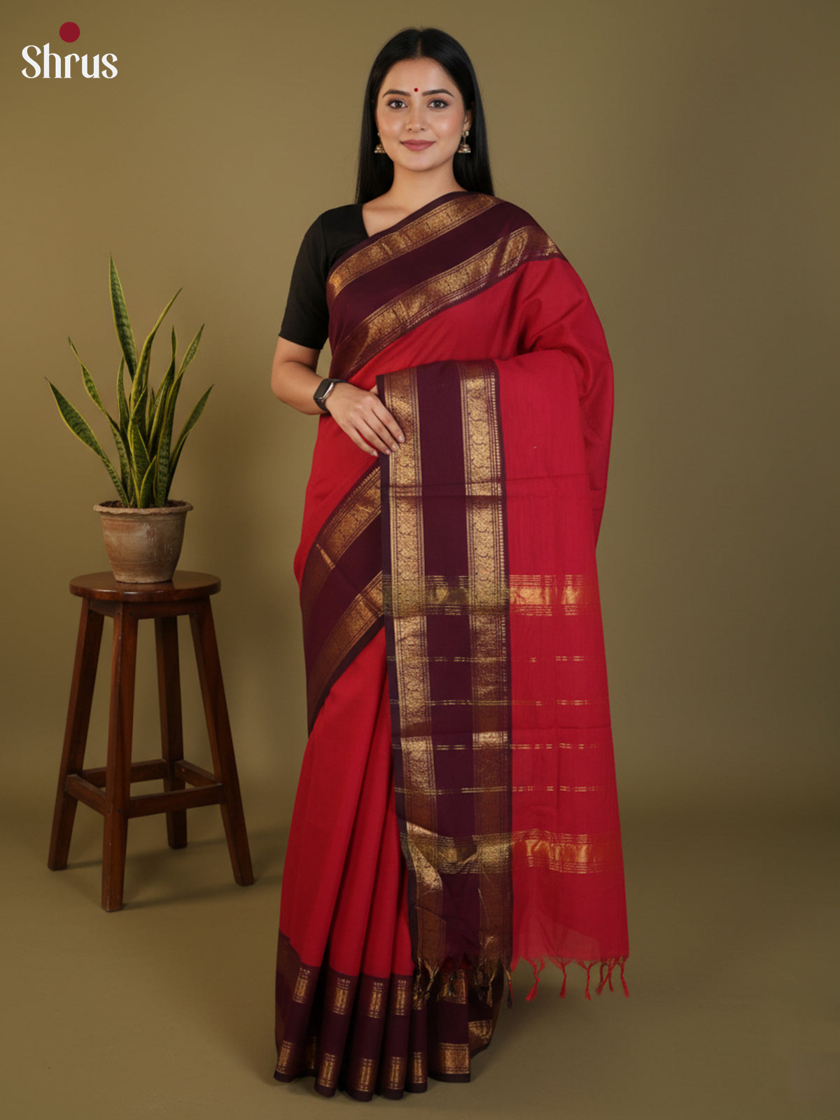 DLS30291 - Chettinad Cotton Saree - Shop on Shrus.com