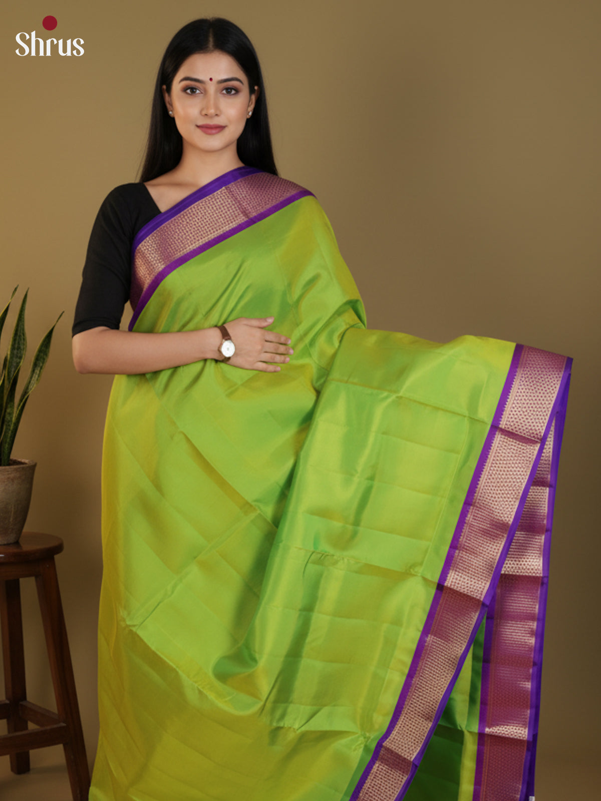 DLS30337 - Kanchipuram silk 9Yards Saree - Shop on Shrus.com