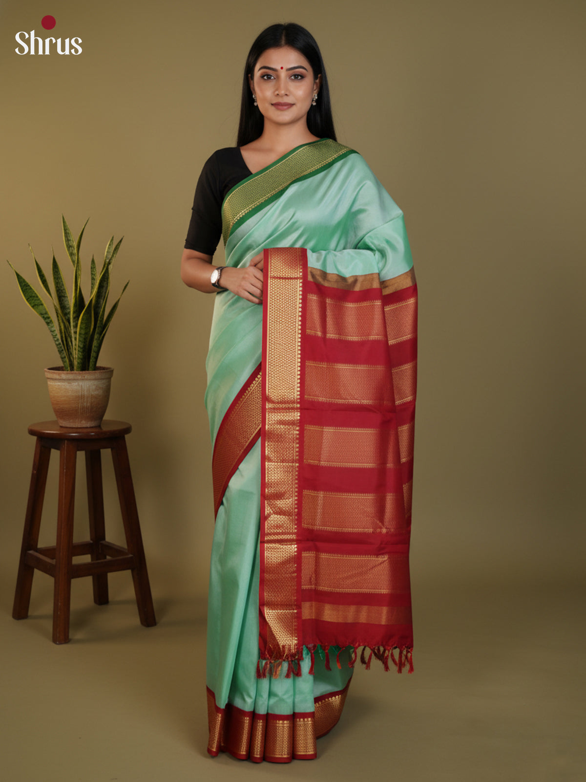 DLS30340 - Kanchipuram silk 9Yards Saree