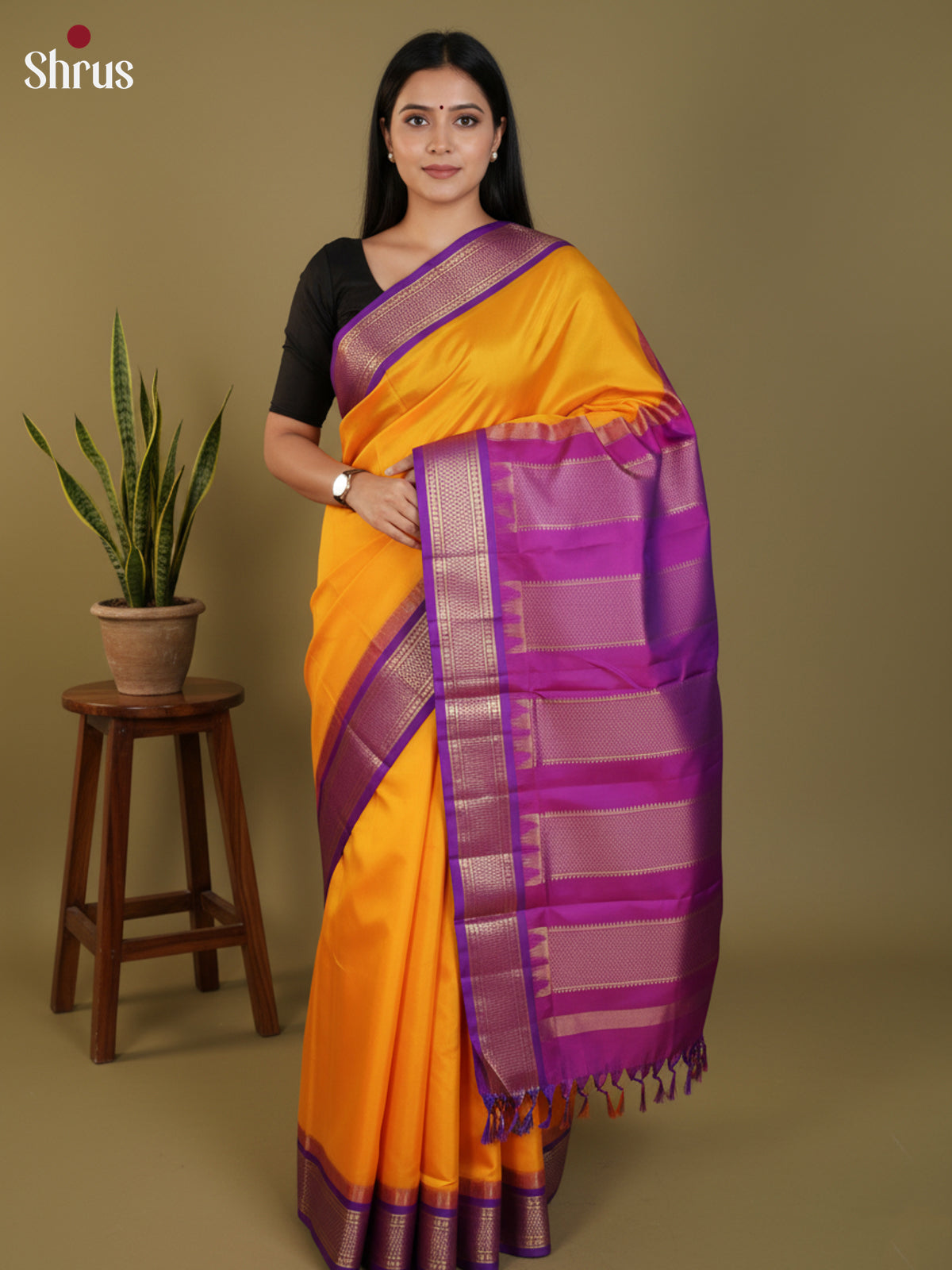 DLS30341 - Kanchipuram silk 9Yards Saree