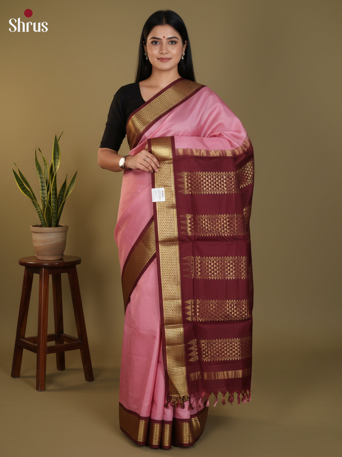 DLS30344 - Kanchipuram silk 9Yards Saree