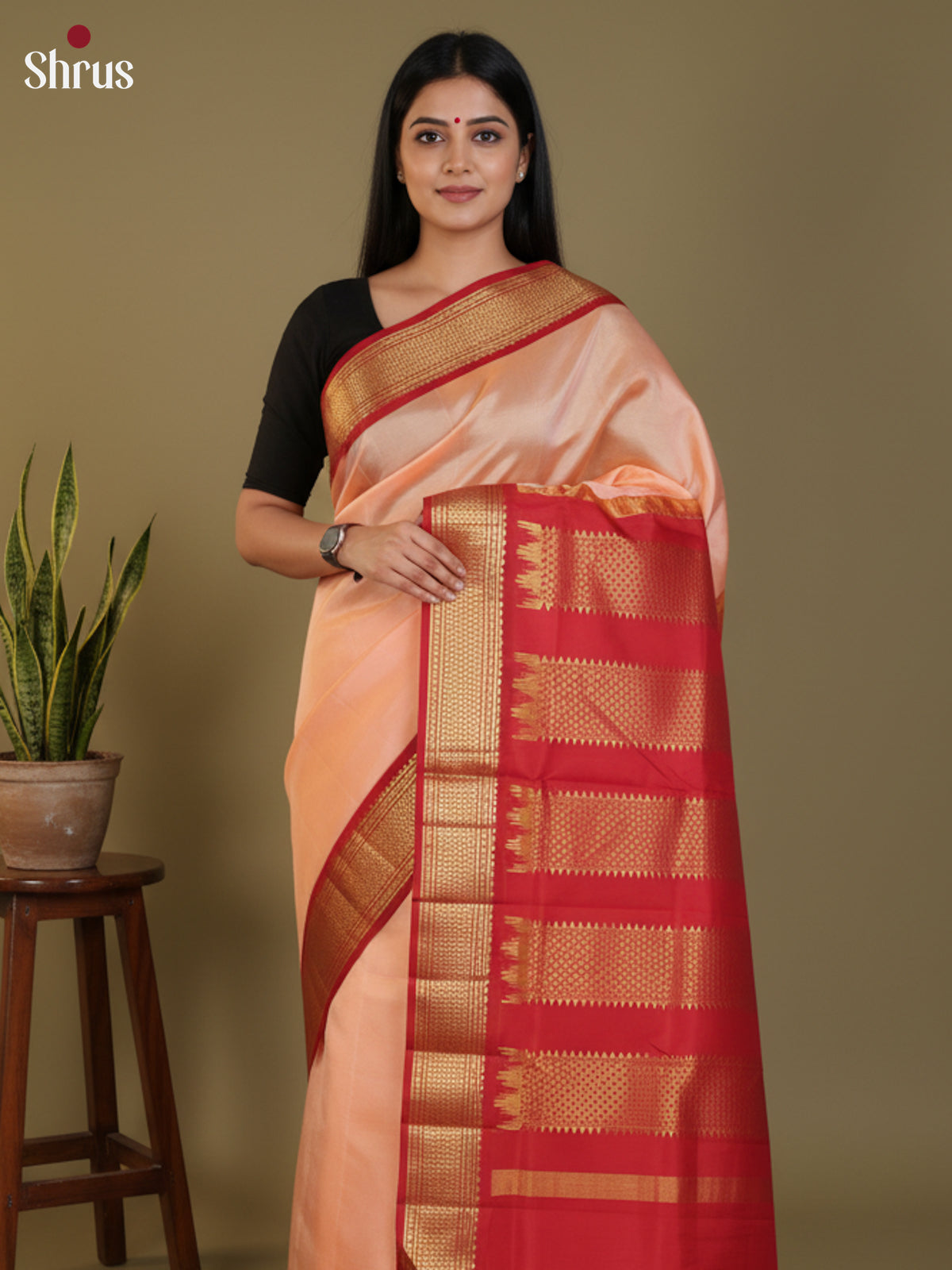 DLS30351 - Kanchipuram silk 9Yards Saree