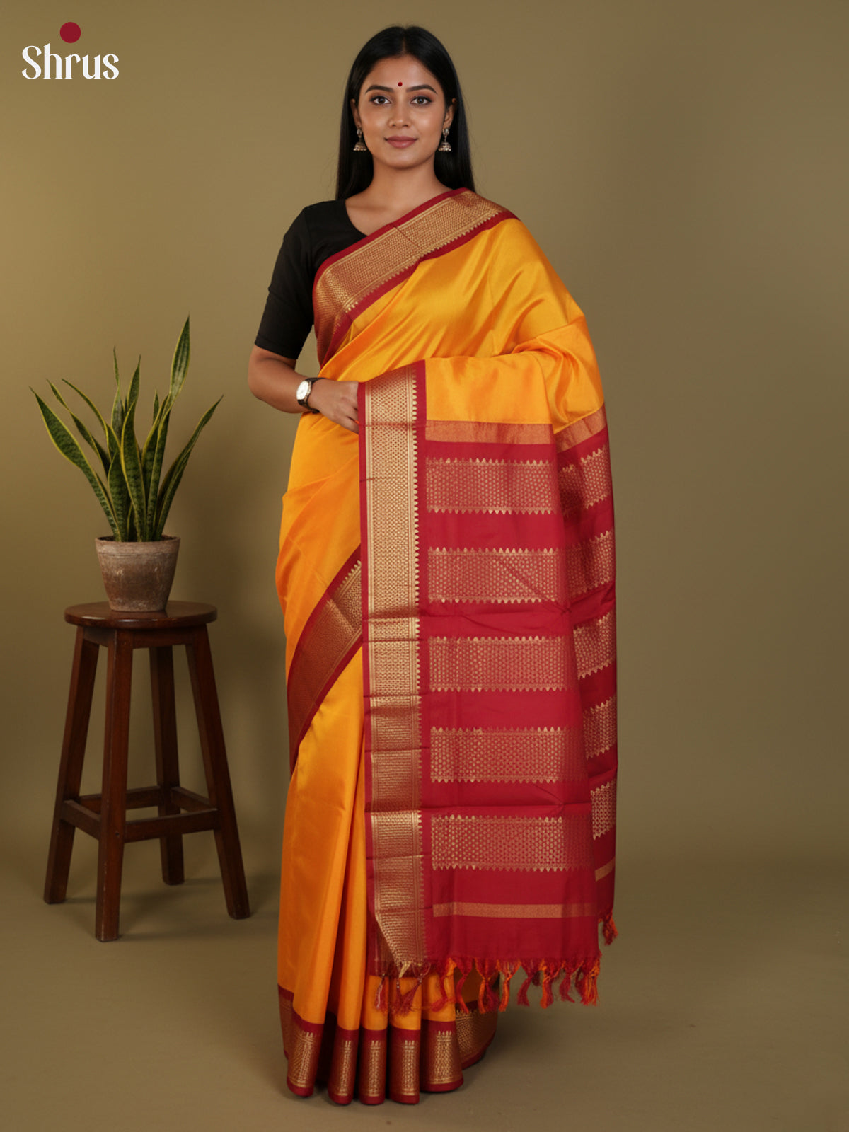 DLS30352 - Kanchipuram silk 9Yards Saree