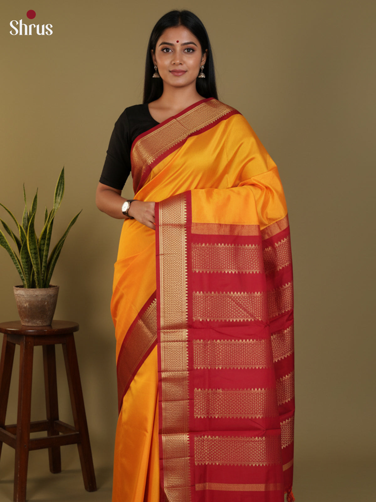 DLS30352 - Kanchipuram silk 9Yards Saree