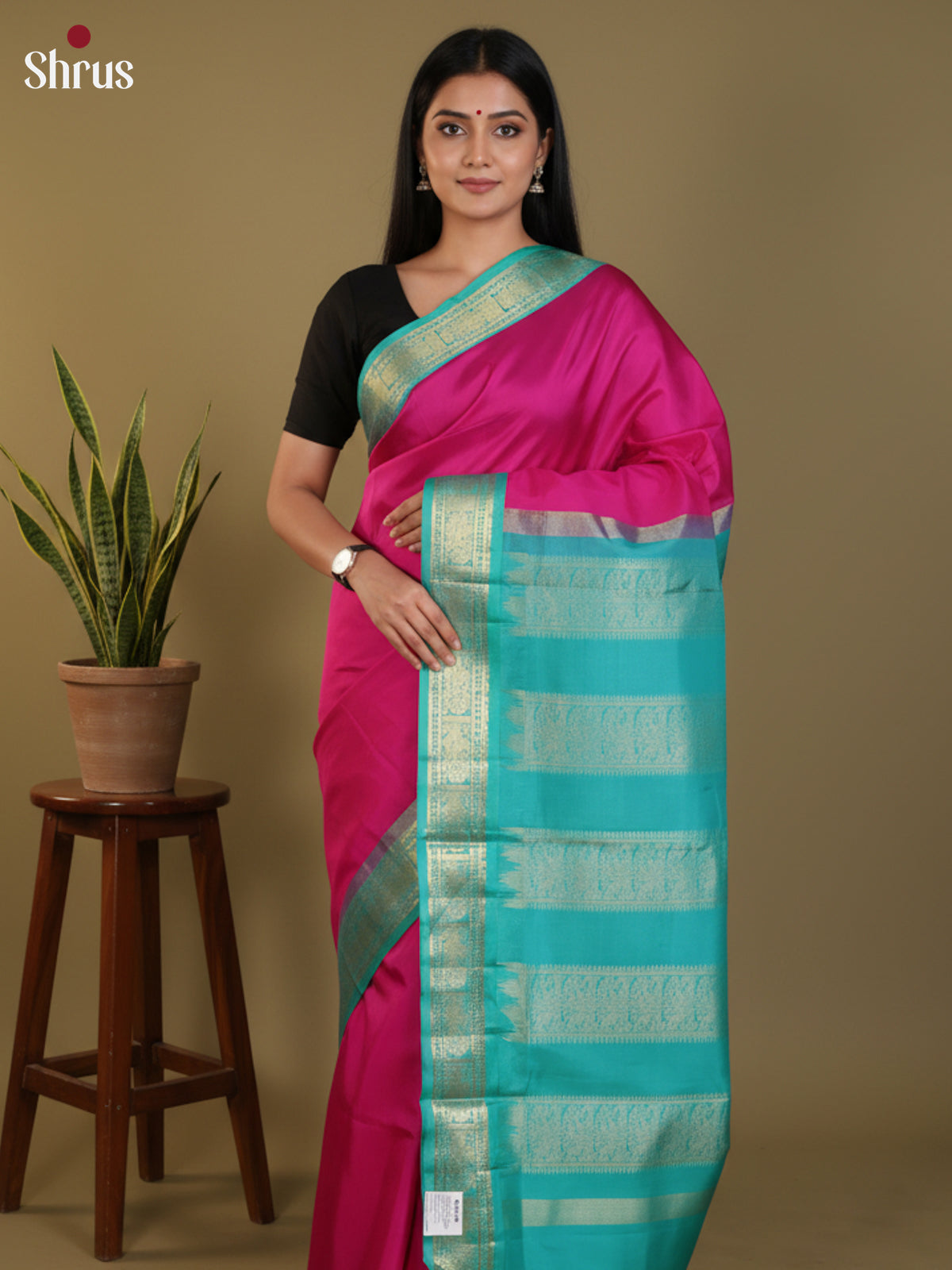 DLS30358 - Kanchipuram silk 9Yards Saree